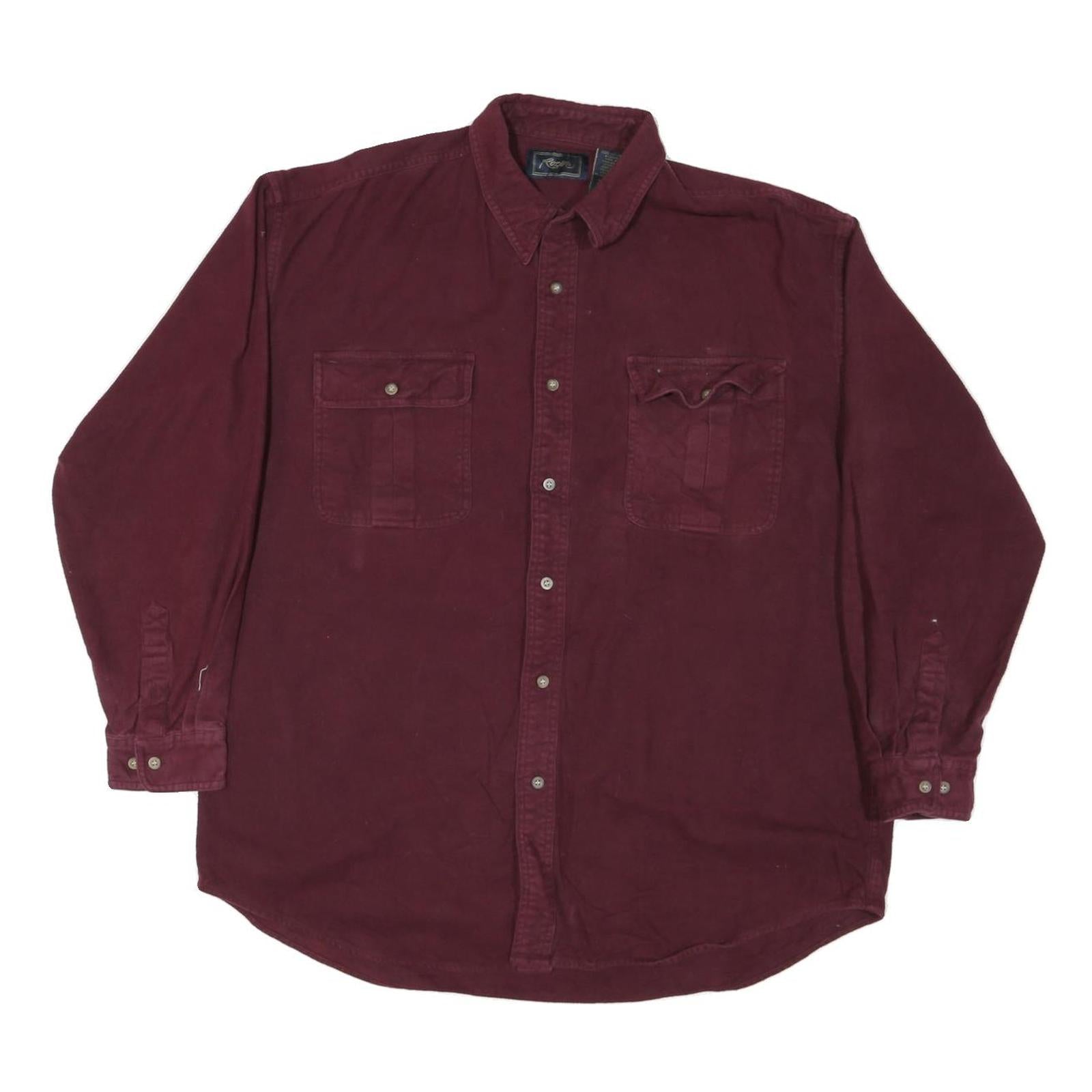 Buy ROPER Mens Maroon Shirt XL Cotton Blend Casual Button Up Long Sleeve Western Refurbished - $32.49 ROPER Mens Maroon Shirt XL Cotton Blend Casual Button Up Long Sleeve Western Refurbished - N/A refurbished available on Cerqular