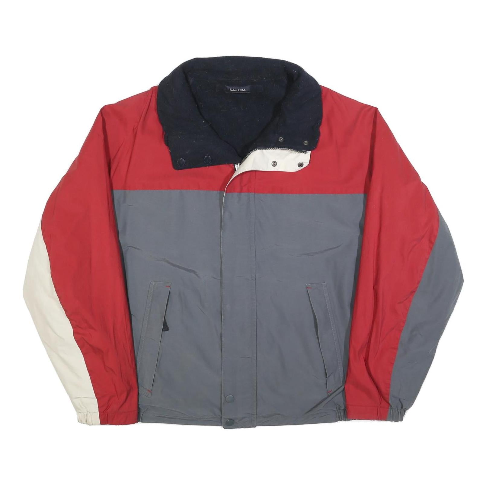 Buy NAUTICA Mens Red Grey & Cream Colourblock Zip Jacket 2XL Polyester Blend Casual Refurbished - $36.39 NAUTICA Mens Red Grey & Cream Colourblock Zip Jacket 2XL Polyester Blend Casual Refurbished - N/A refurbished available on Cerqular