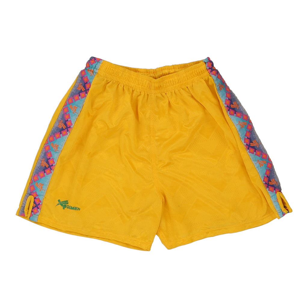 Buy Gimer Sport Shorts - Small Yellow Polyester Refurbished - $16.87 Gimer Sport Shorts - Small Yellow Polyester Refurbished - Thrifted (note: this is a term often used to describe second- refurbished available on Cerqular