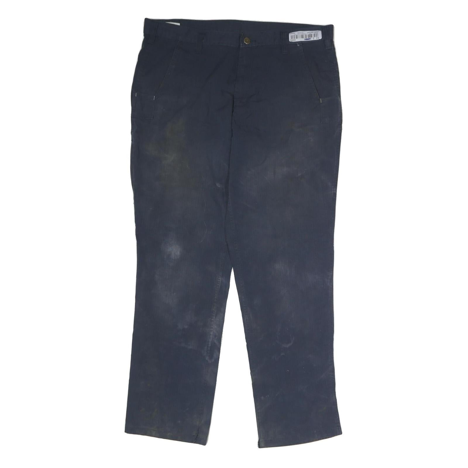 CARHARTT Mens Cotton Blend Navy Relaxed Straight Leg Trousers W36 L32 Workwear Refurbished - N/A refurbished available on Cerqular