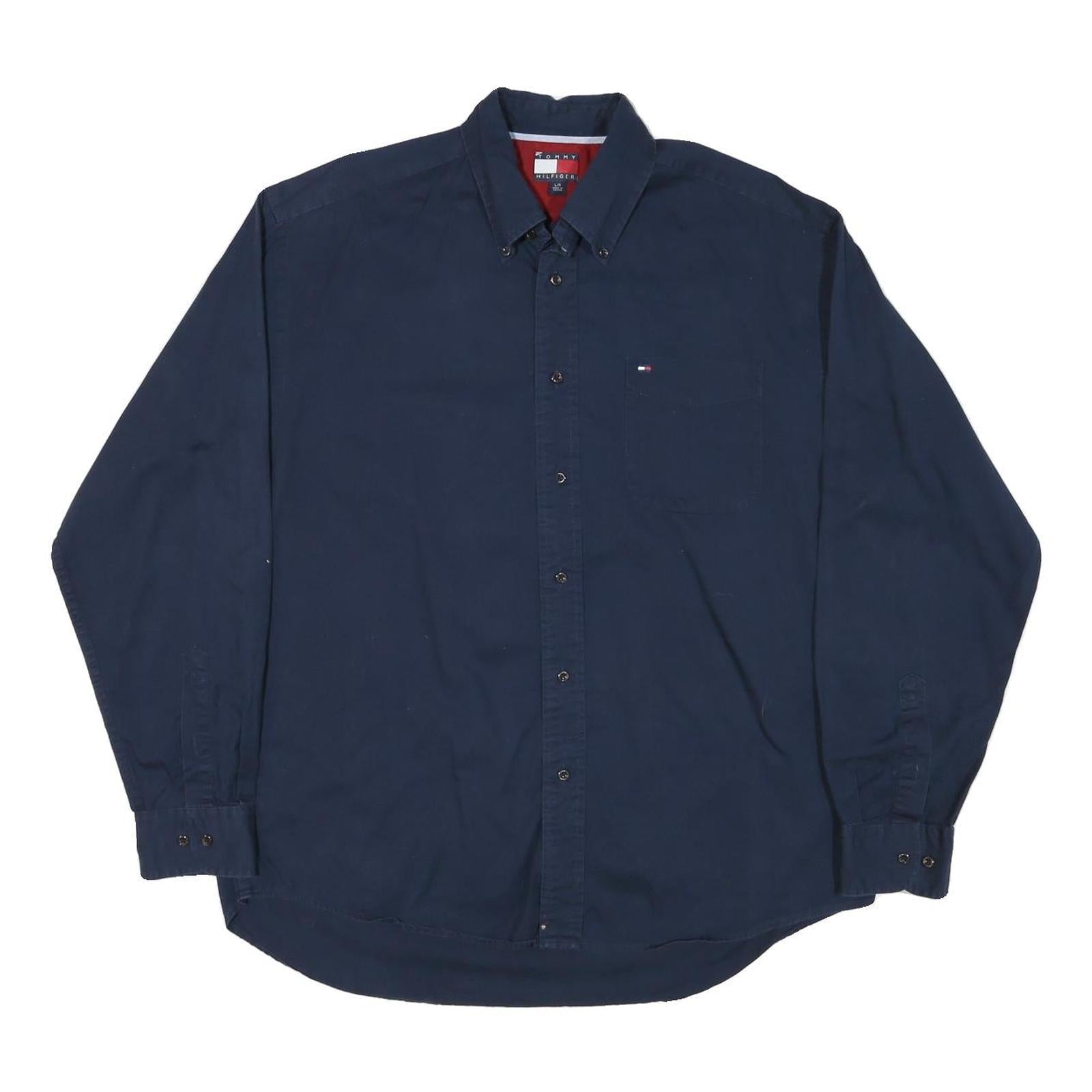 Buy TOMMY HILFIGER Mens Navy Blue Button Down Shirt L Classic Cotton Blend Long Refurbished - $35.09 TOMMY HILFIGER Mens Navy Blue Button Down Shirt L Classic Cotton Blend Long Refurbished - N/A refurbished available on Cerqular