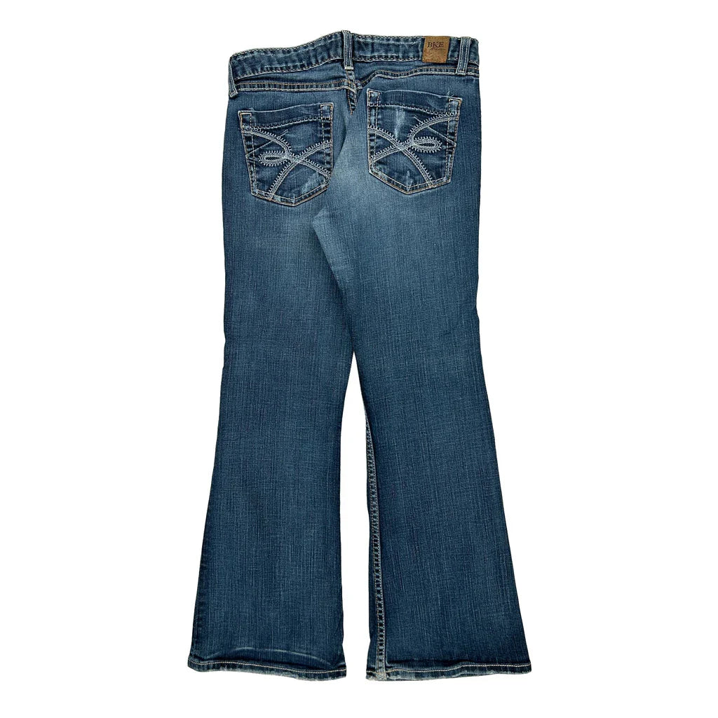 Bke Denim Boot Cut Jeans - 30W UK 8 Blue Cotton Refurbished - Thrifted (note: this is a term often used to describe second- refurbished available on Cerqular
