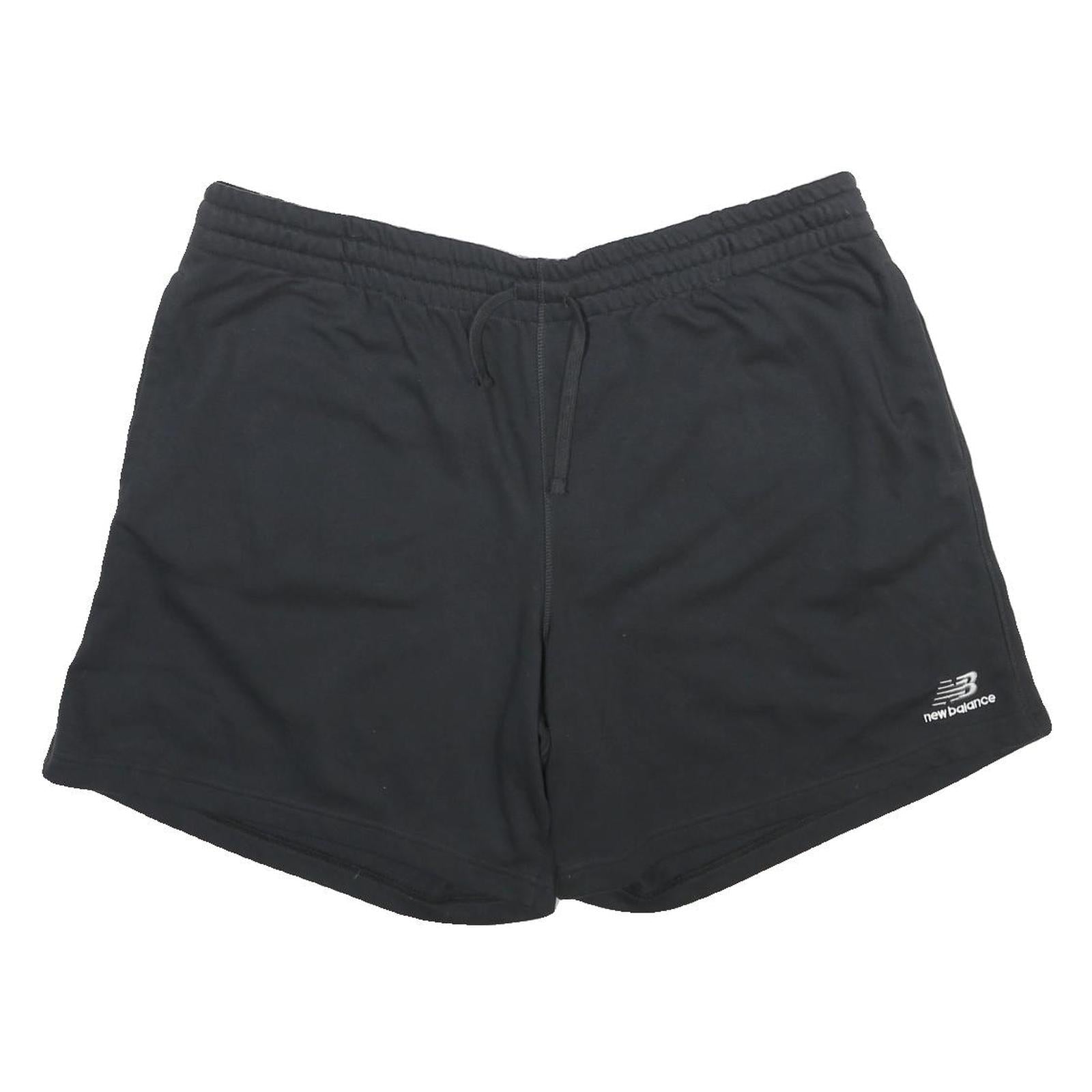 NEW BALANCE Mens Black Casual Shorts 2XL W40 Cotton Blend Drawstring Refurbished - N/A refurbished available on Cerqular
