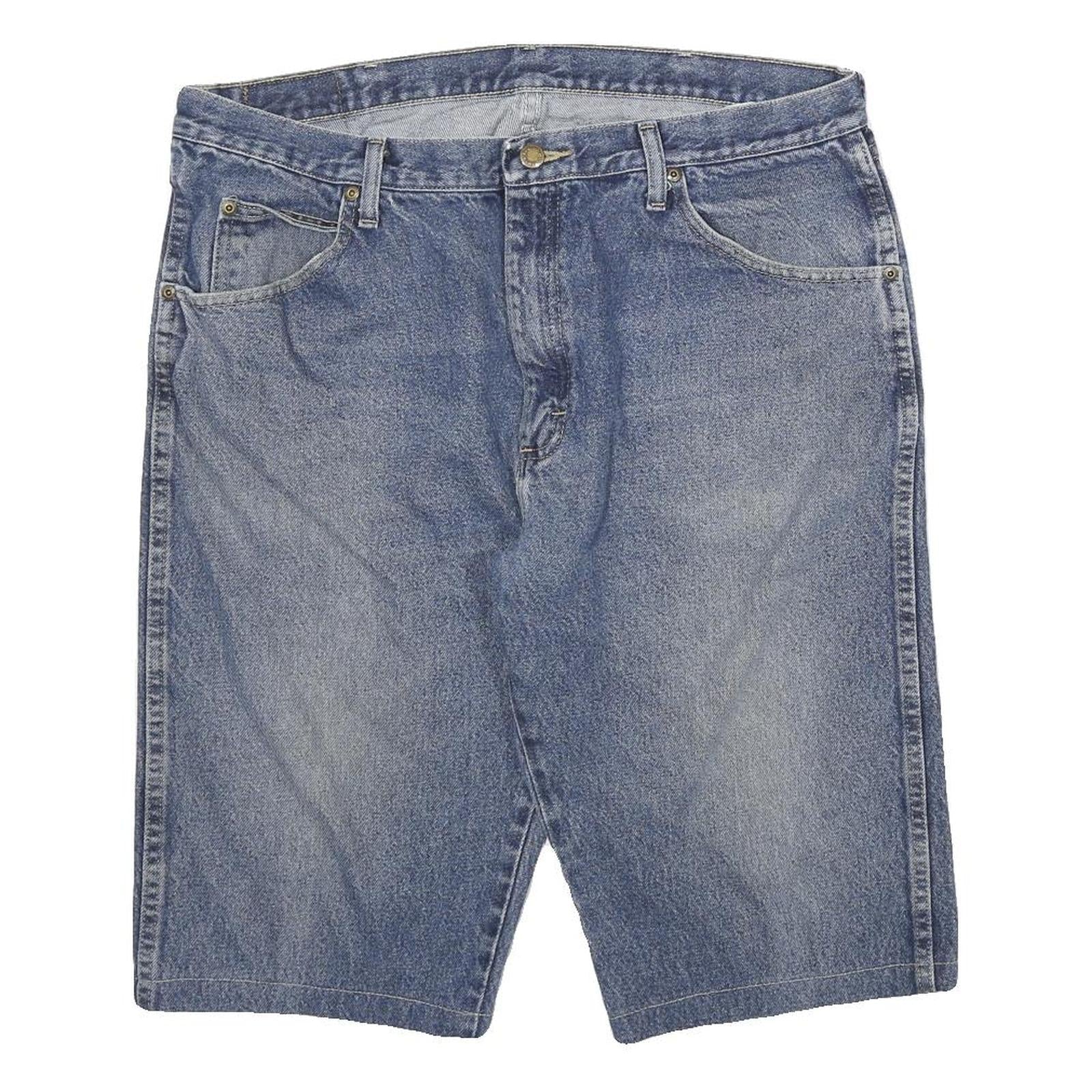 WRANGLER Mens Denim Blue Casual Shorts 2XL W36 Cotton Blend Classic Fit Refurbished - N/A refurbished available on Cerqular