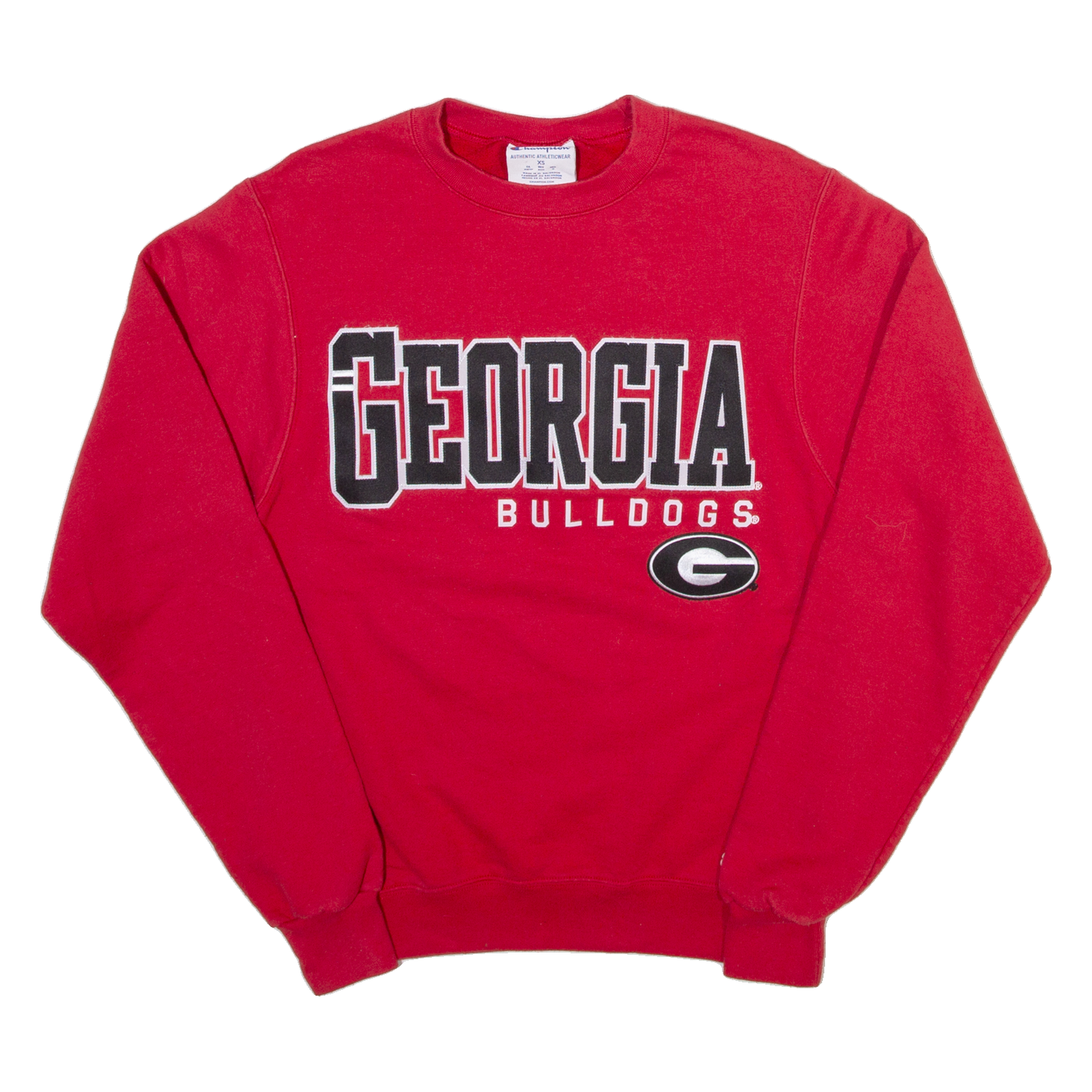 CHAMPION Georgia Bulldogs Mens Sweatshirt Red USA XS Refurbished - N/A refurbished available on Cerqular