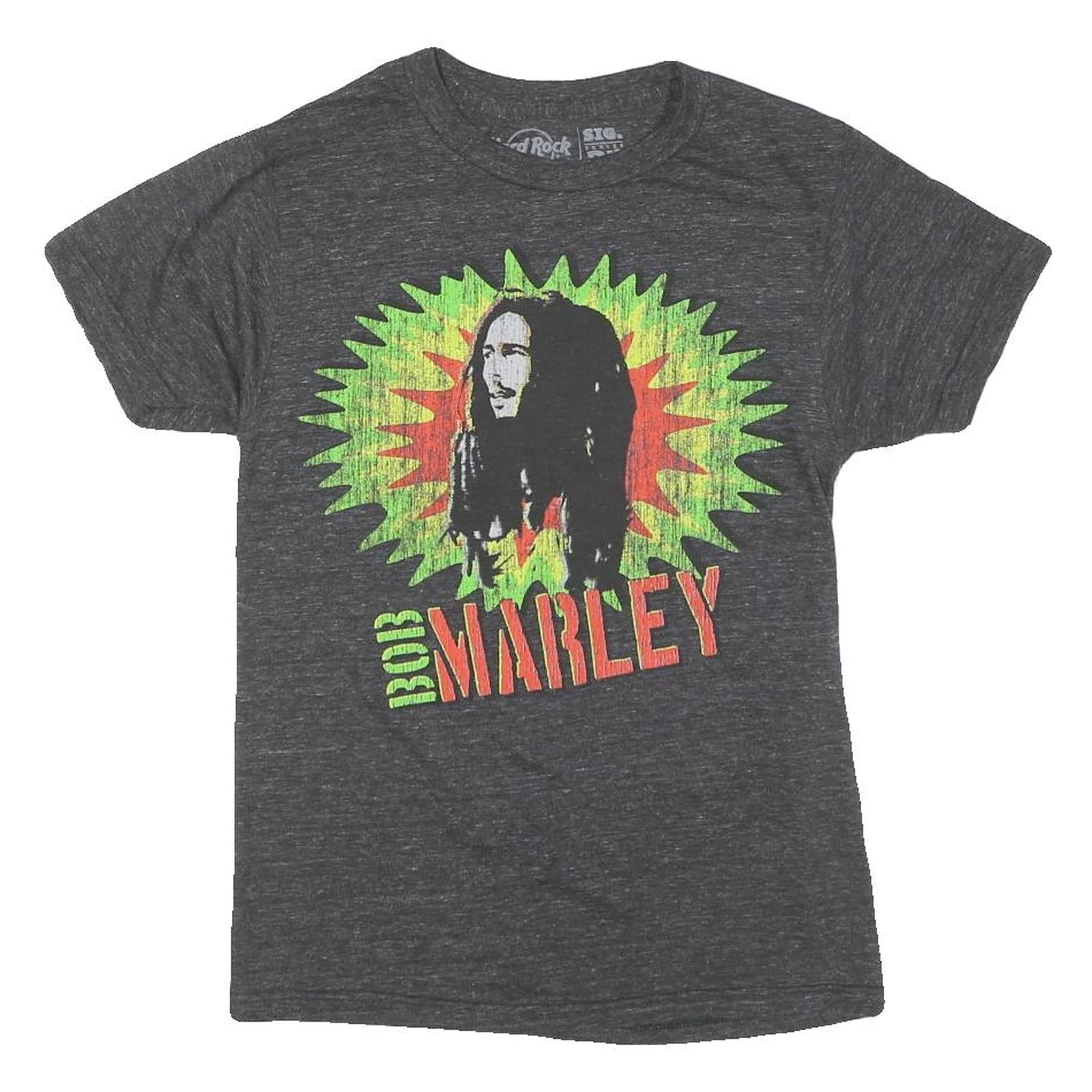 HARD ROCK CAFE Mens Grey Bob Marley Graphic T-Shirt XS Short Sleeve Crew Neck Refurbished - N/A refurbished available on Cerqular