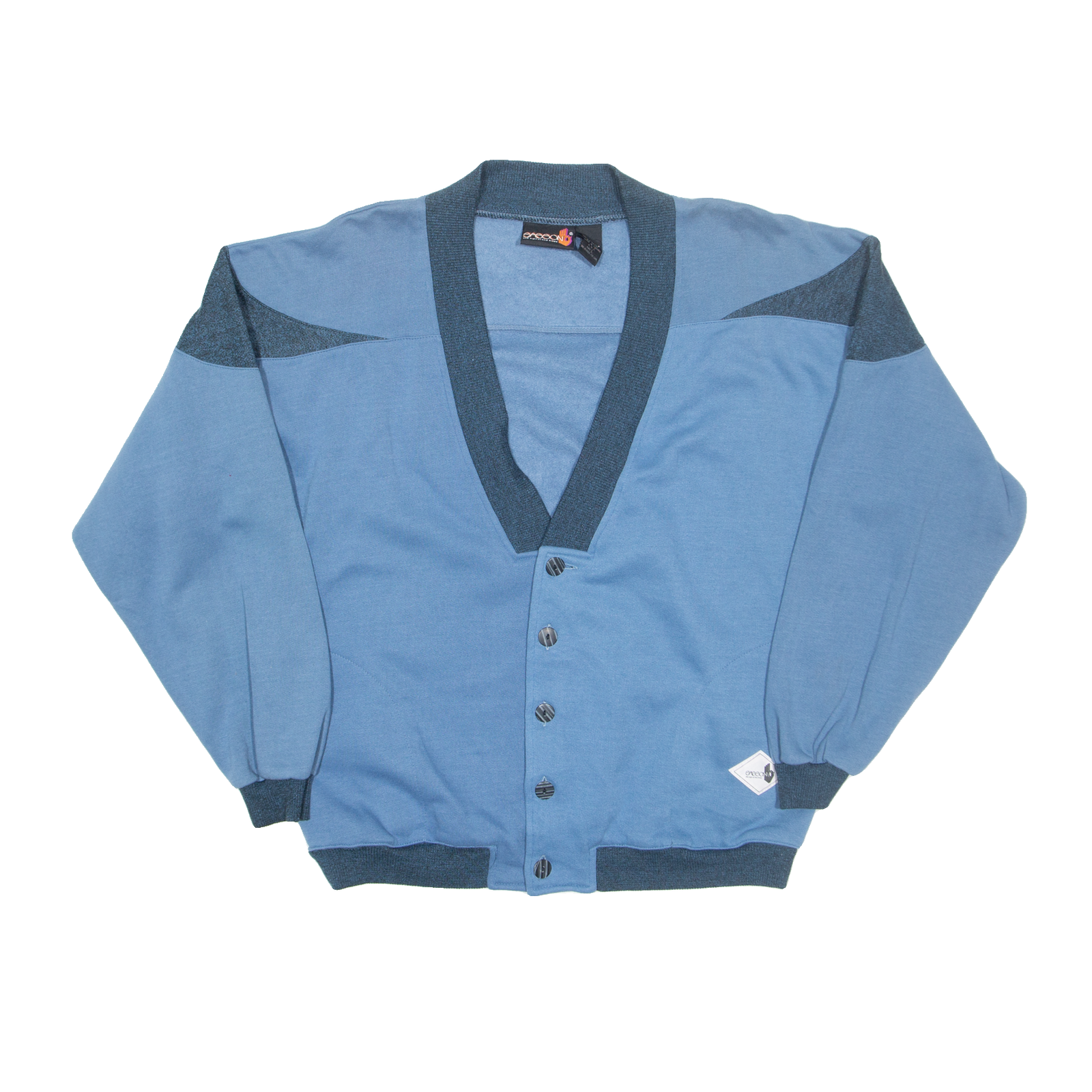 Button Up Mens Sweatshirt Blue V-Neck L Refurbished - N/A refurbished available on Cerqular