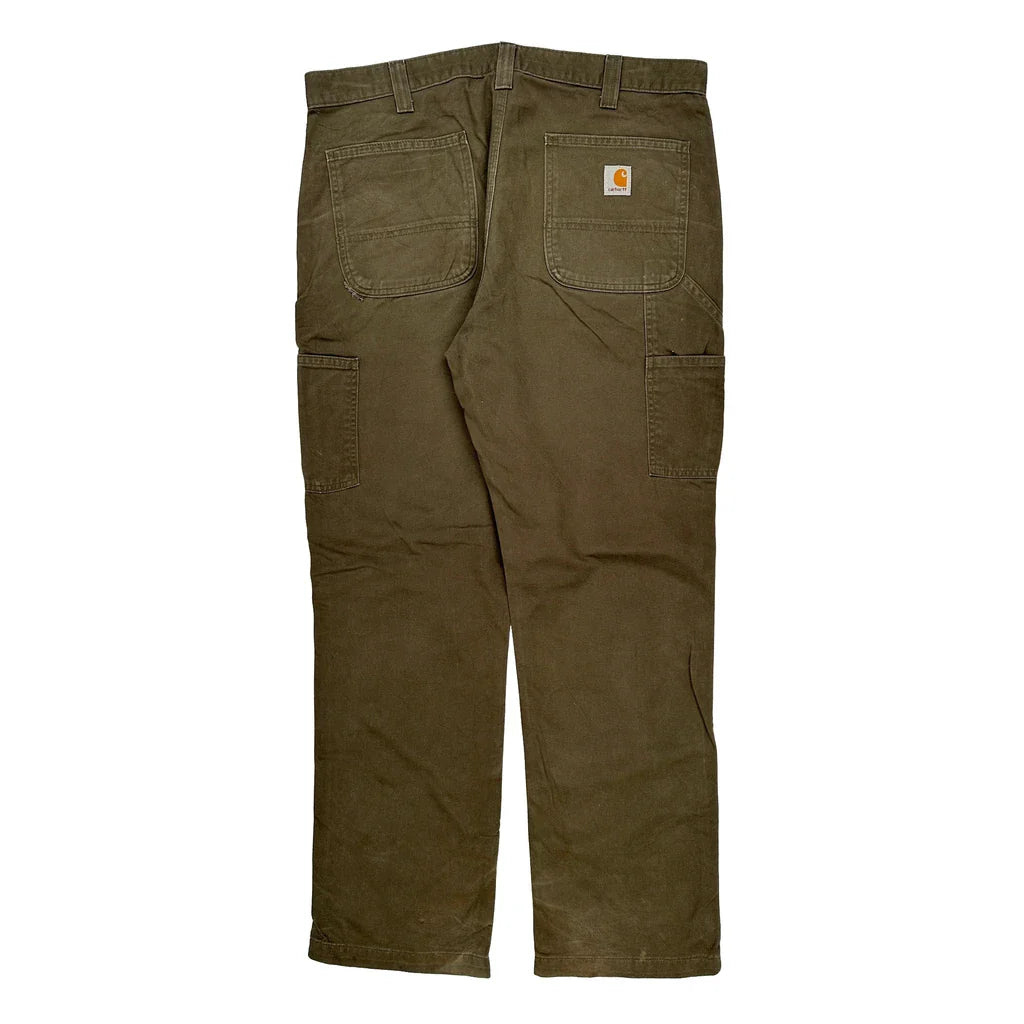 Buy Carhartt Carpenter Trousers - 38W 31L Brown Cotton Refurbished - $73.69 Carhartt Carpenter Trousers - 38W 31L Brown Cotton Refurbished - Thrifted (note: this is a term often used to describe second- refurbished available on Cerqular