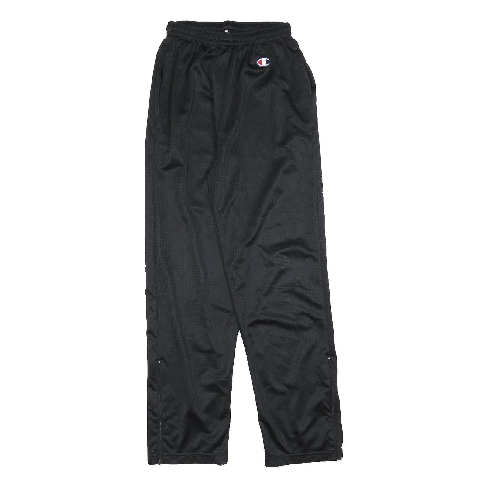 CHAMPION Mens Joggers Black S W25 L28 Polyester Blend Regular Tapered Fit Casual Refurbished - N/A refurbished available on Cerqular
