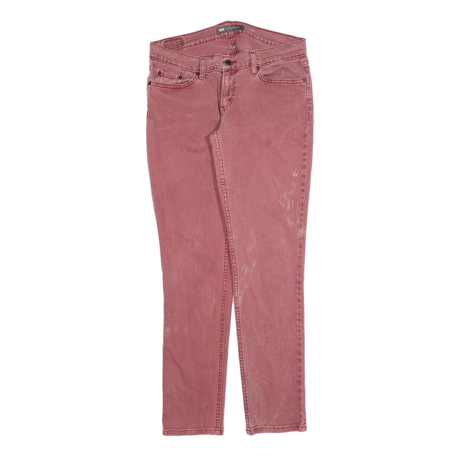 LEVI'S 524 Womens Jeans Pink Regular Skinny Denim W32 L32 Classic Zip Cotton Refurbished - N/A refurbished available on Cerqular