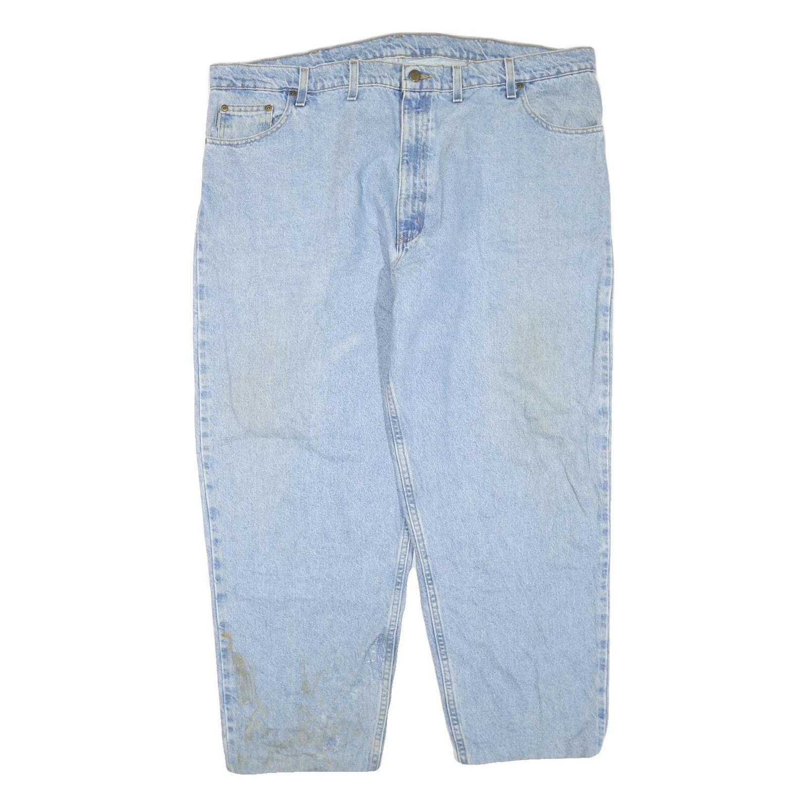 CARHARTT Mens Regular Fit Blue Denim Jeans W44 L28 Cotton Blend Zip Refurbished - N/A refurbished available on Cerqular