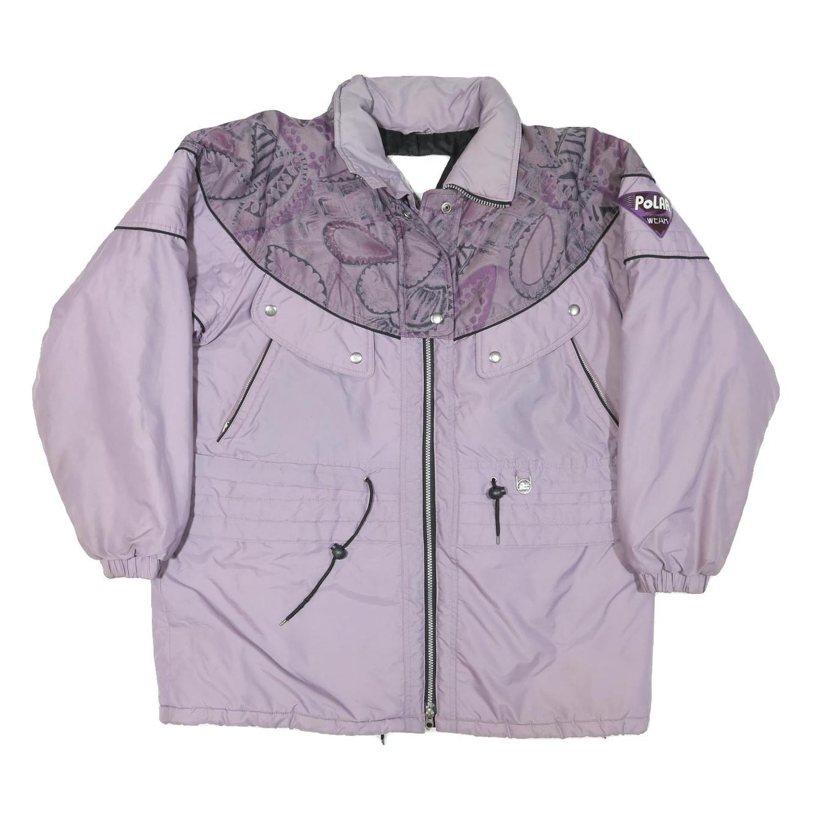 POLAR WEAR Womens Purple & Lilac Lightweight Jacket L Polyester Printed Detail Refurbished - N/A refurbished available on Cerqular