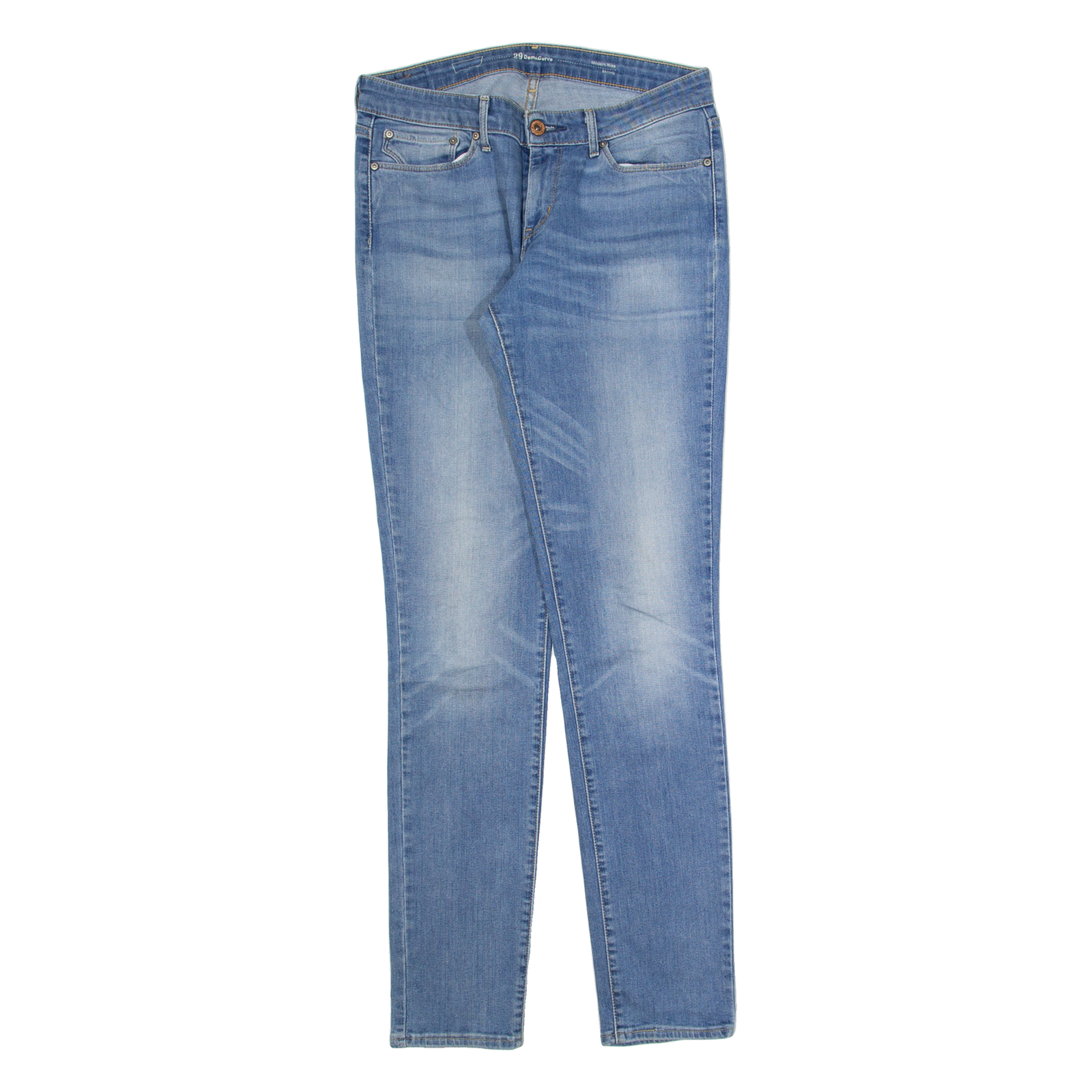 LEVI'S Demi Curve Womens Jeans Blue Slim Skinny Stone Wash W29 L34 Refurbished - N/A refurbished available on Cerqular