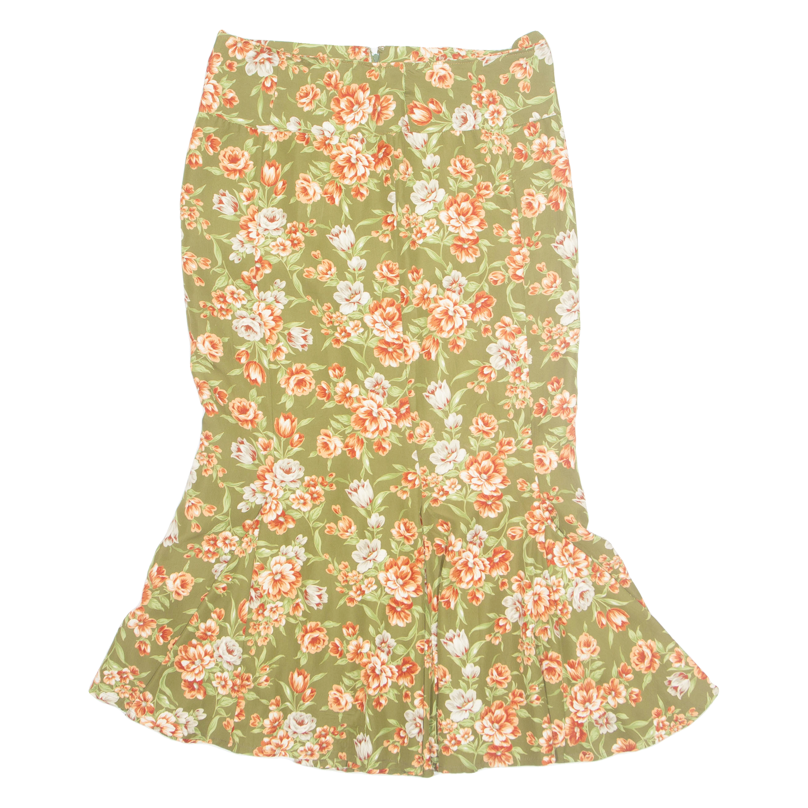 Buy Womens Trumpet Skirt Green Midi Floral M Refurbished - $18.19 Womens Trumpet Skirt Green Midi Floral M Refurbished - N/A refurbished available on Cerqular
