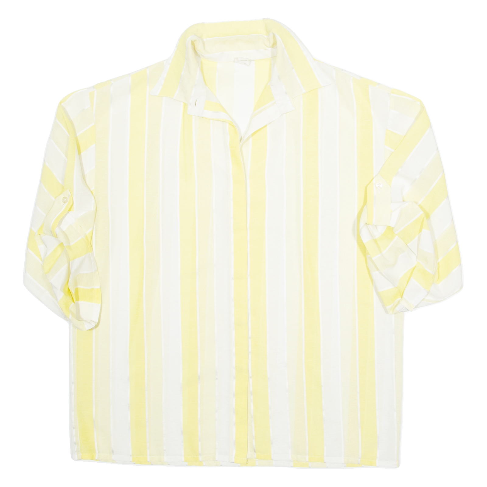 Womens Printed Blouse Yellow Striped M Refurbished - N/A refurbished available on Cerqular