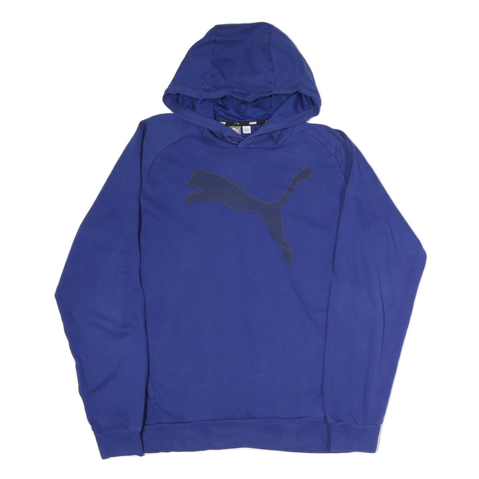 PUMA Mens Blue Cotton Pullover Hoodie L Sportswear Casual Streetwear Refurbished - N/A refurbished available on Cerqular