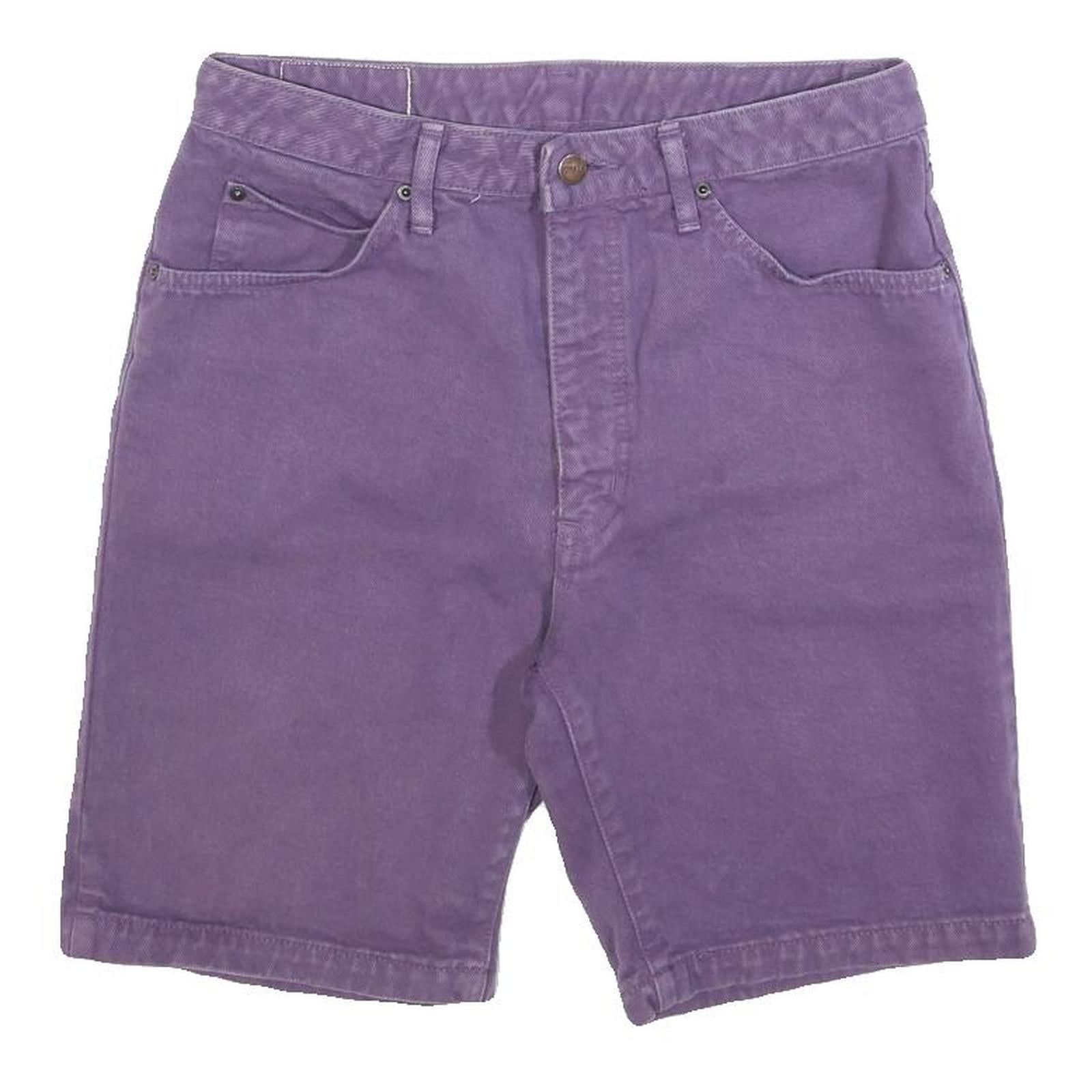 EDWIN Mens Shorts Purple M W30 Cotton Blend Casual Classic Plain with Pockets Refurbished - N/A refurbished available on Cerqular