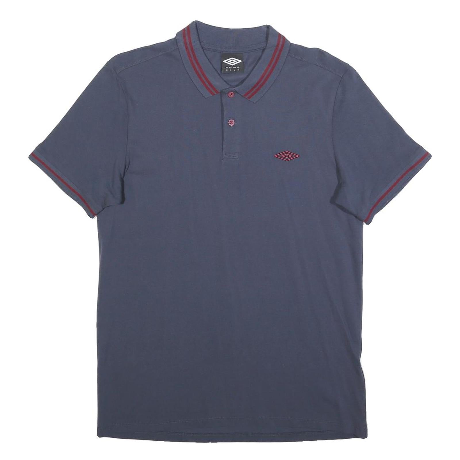 UMBRO Mens Blue Polo Shirt M Cotton Blend Short Sleeve Basic Casual Refurbished - N/A refurbished available on Cerqular