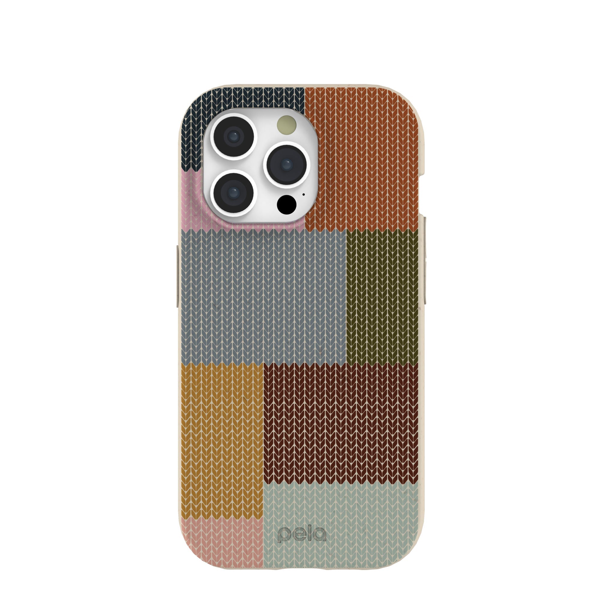 London Fog Knitted Patchwork iPhone 15 Pro Case Refurbished - Pela Case refurbished available on Cerqular