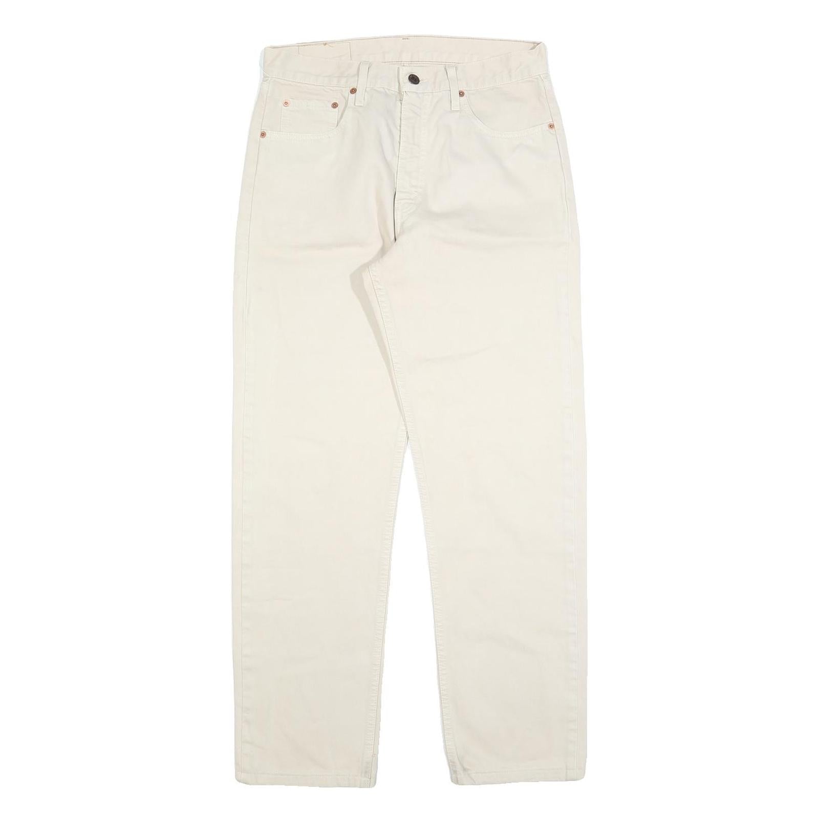 Buy LEVI'S Mens Cotton White Regular Fit Straight Leg Trousers W32 L29 Casual Refurbished - $36.39 LEVI'S Mens Cotton White Regular Fit Straight Leg Trousers W32 L29 Casual Refurbished - N/A refurbished available on Cerqular