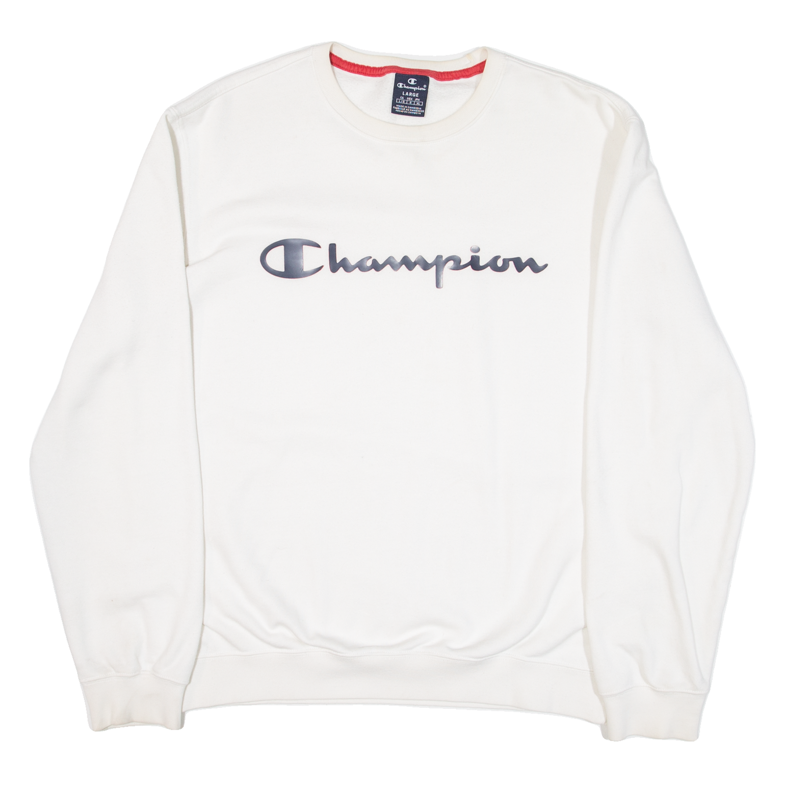 CHAMPION Womens Sweatshirt White L Refurbished - N/A refurbished available on Cerqular