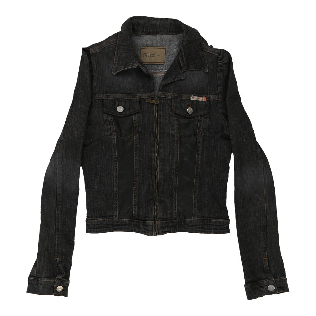 Y2K Ninethysix Denim Jacket - Small Black Cotton Refurbished - Thrifted (note: this is a term often used to describe second- refurbished available on Cerqular
