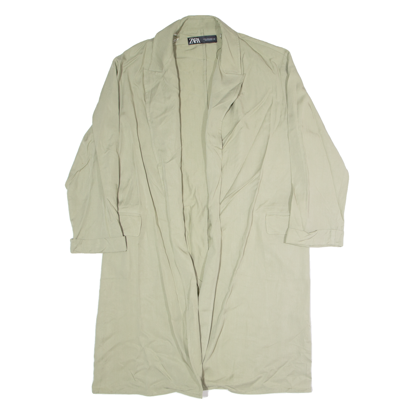 ZARA Womens Overcoat Jacket Green M Refurbished - N/A refurbished available on Cerqular