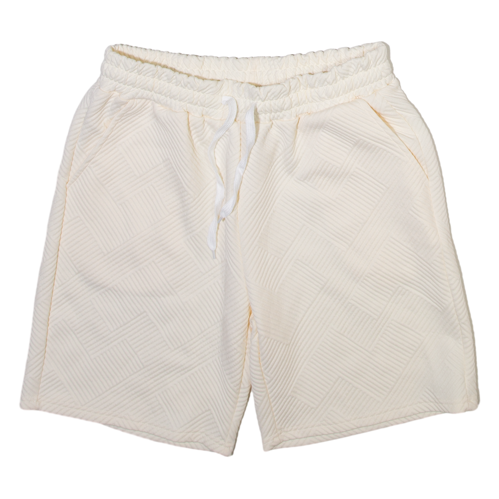 Mens Casual Shorts Cream Striped M W28 Refurbished - N/A refurbished available on Cerqular