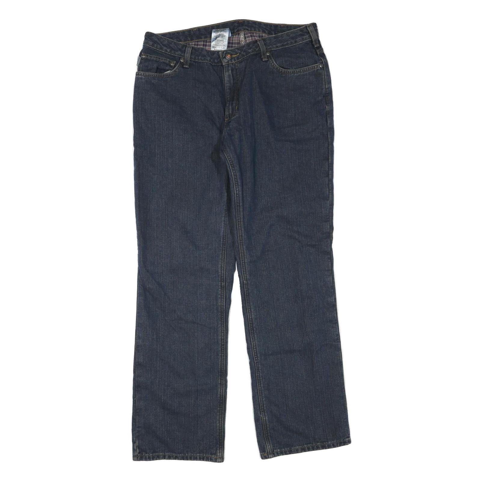 CARHARTT Womens Jeans Blue Regular Straight Denim Medium W32 L32 Classic Fit Zip Refurbished - N/A refurbished available on Cerqular