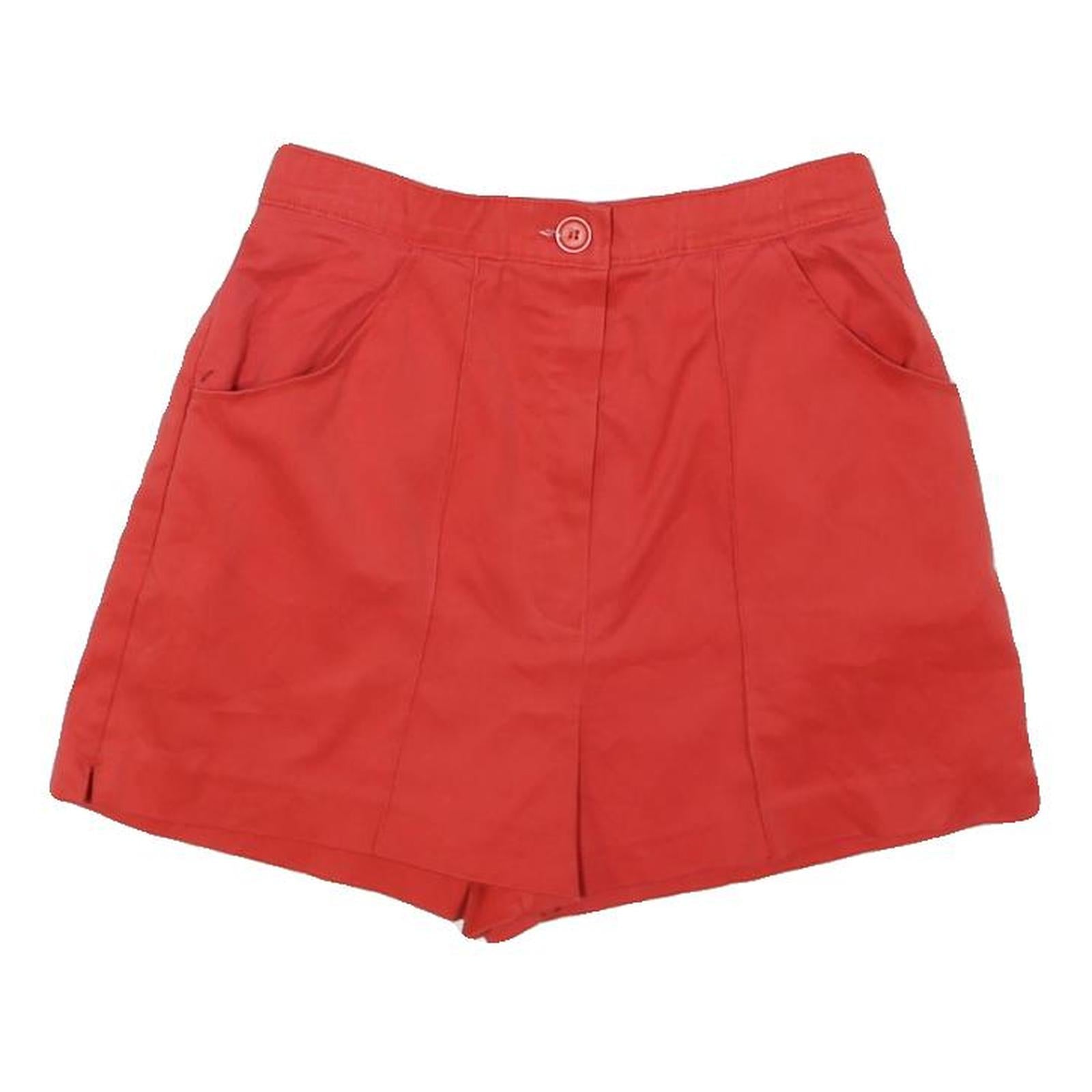 Womens Red Casual Shorts XS W24 Cotton Blend Classic Fit Button Closure Refurbished - N/A refurbished available on Cerqular