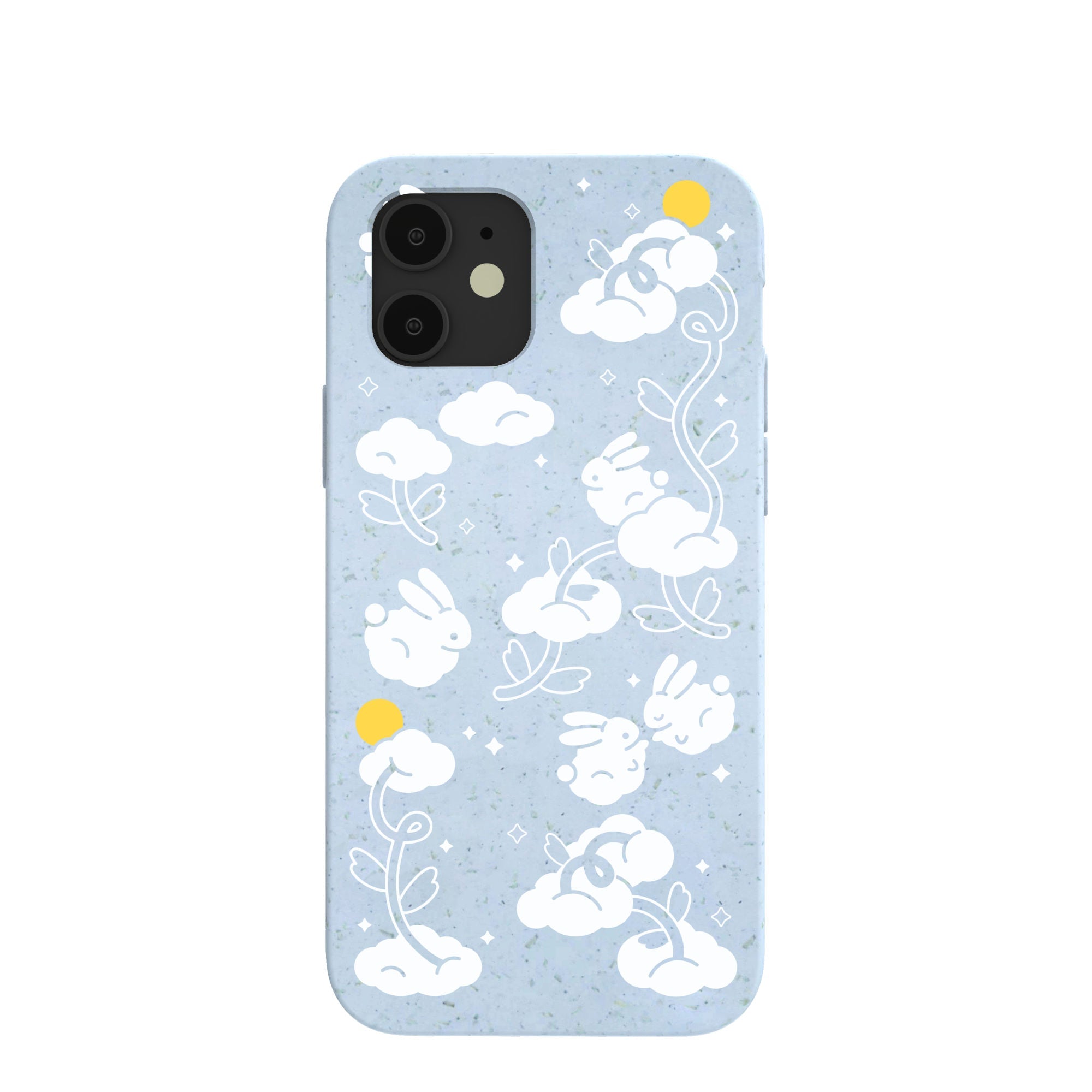 Powder Blue Fluffy Flower iPhone 12/ iPhone 12 Pro Case Refurbished - Pela Case refurbished available on Cerqular