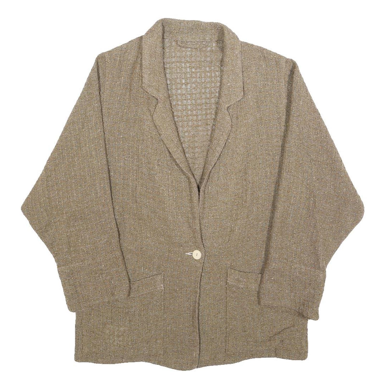 Buy ELKNOT Womens Beige Linen Blend Jacket M Button Closure Loose Fit Casual Refurbished - $37.69 ELKNOT Womens Beige Linen Blend Jacket M Button Closure Loose Fit Casual Refurbished - N/A refurbished available on Cerqular