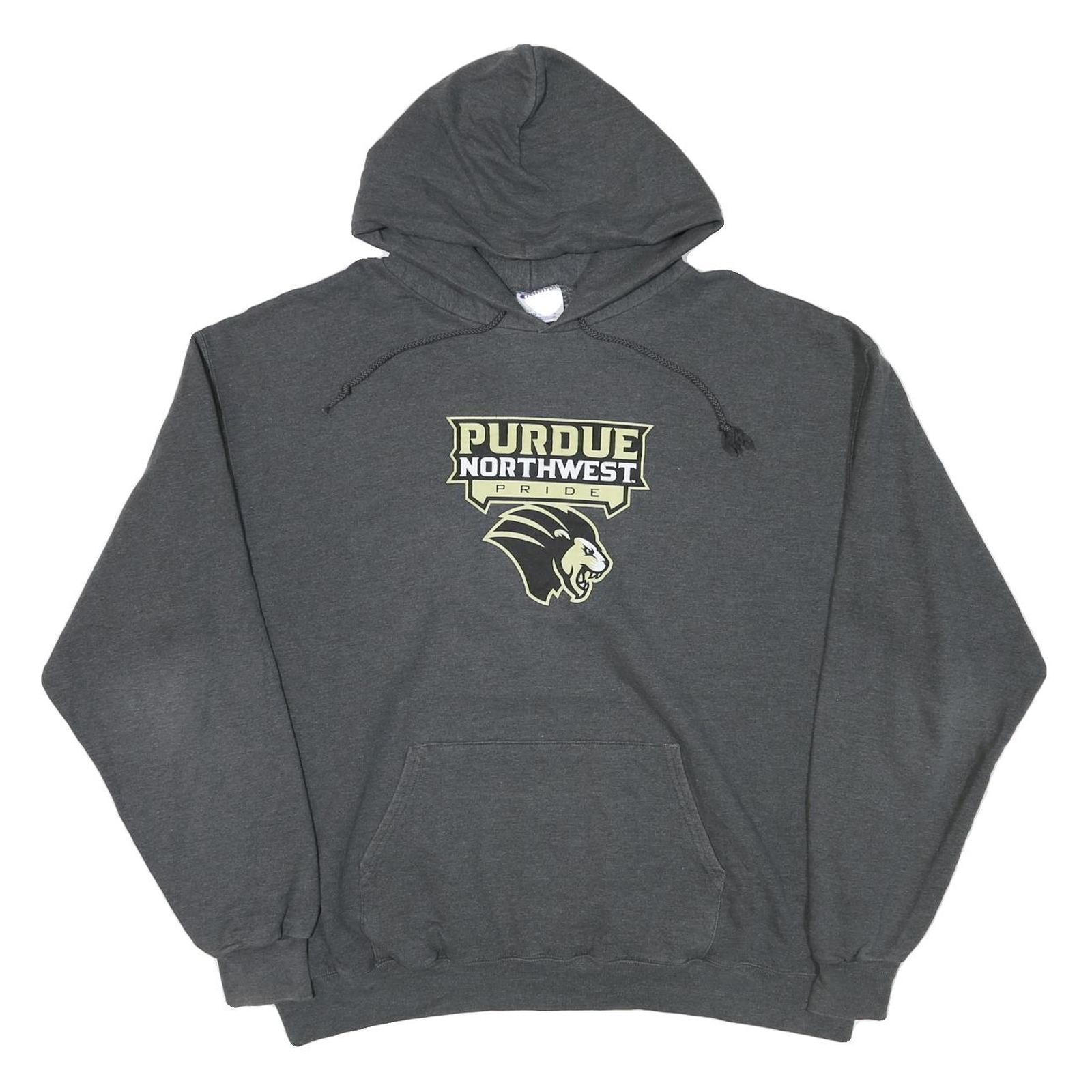 CHAMPION Mens Grey Purdue Northwest Pride Pullover Hoodie 2XL Cotton Blend Refurbished - N/A refurbished available on Cerqular
