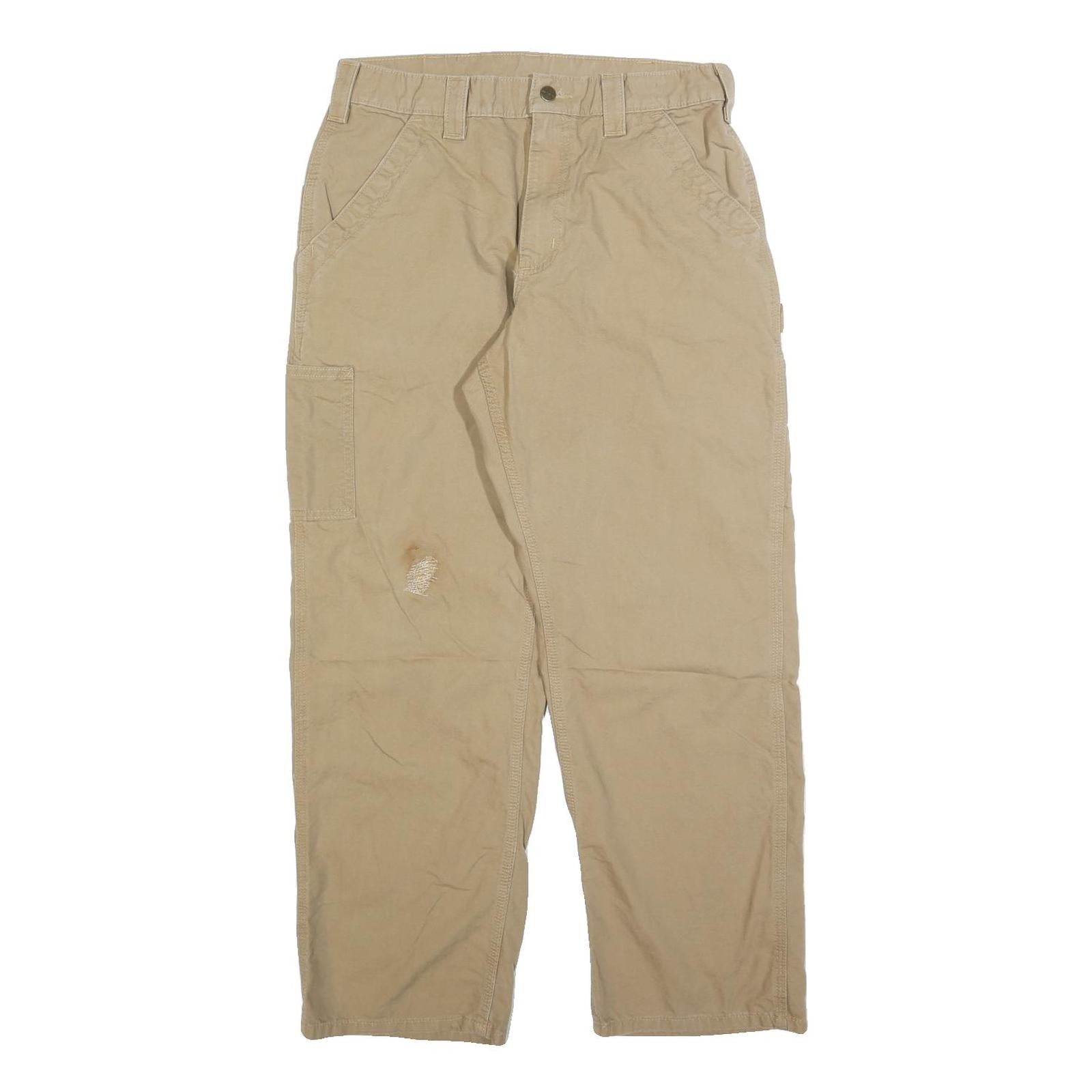 DICKIES Mens Cotton Blend Beige Regular Fit Straight Leg Trousers W33 L30 Refurbished - N/A refurbished available on Cerqular