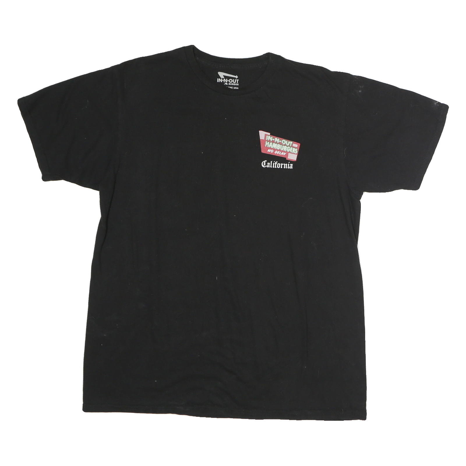 IN-N-OUT Mens Black Graphic T-Shirt M Short Sleeve Crew Neck Cotton California Refurbished - N/A refurbished available on Cerqular