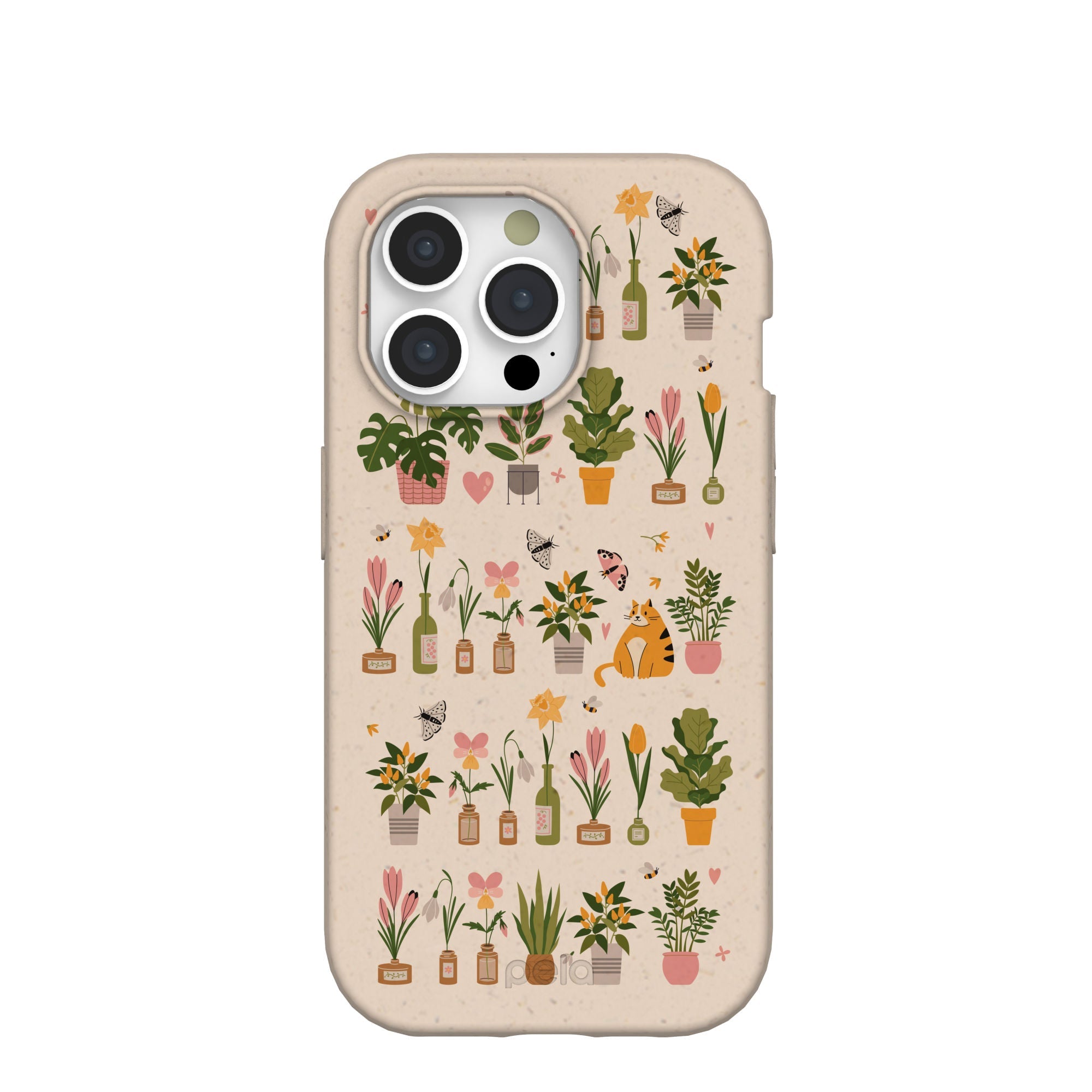 Seashell Plants and Blooms iPhone 15 Pro Case Refurbished - Pela Case refurbished available on Cerqular