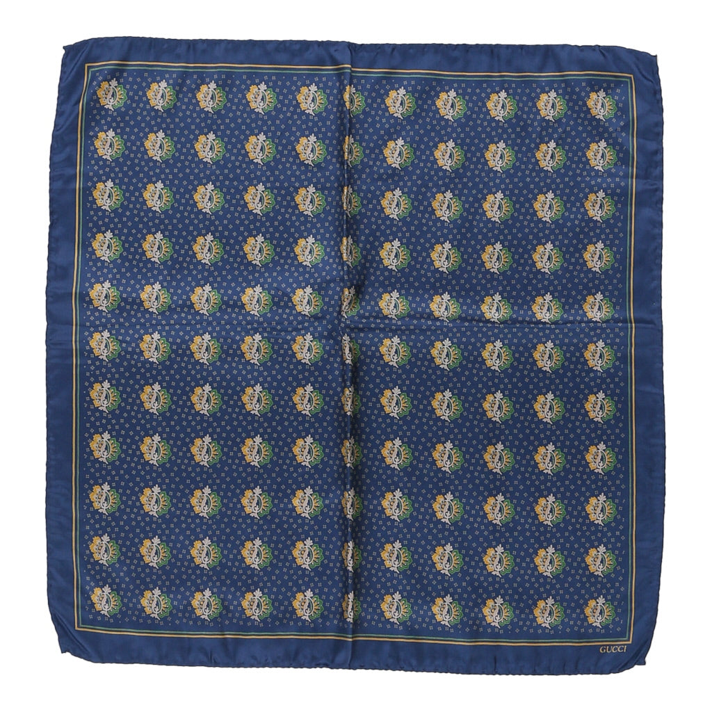 Gucci Handkerchief - No Size Blue Silk | Size: no size Refurbished - N/A (Preloved Designer is not a specific brand, it refurbished available on Cerqular