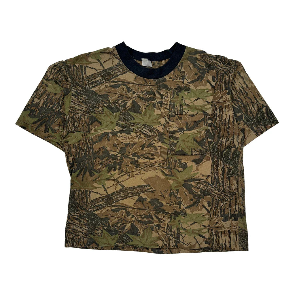 Unbranded T-Shirt - Large Brown Cotton Refurbished - Thrifted (note: this is a term often used to describe second- refurbished available on Cerqular