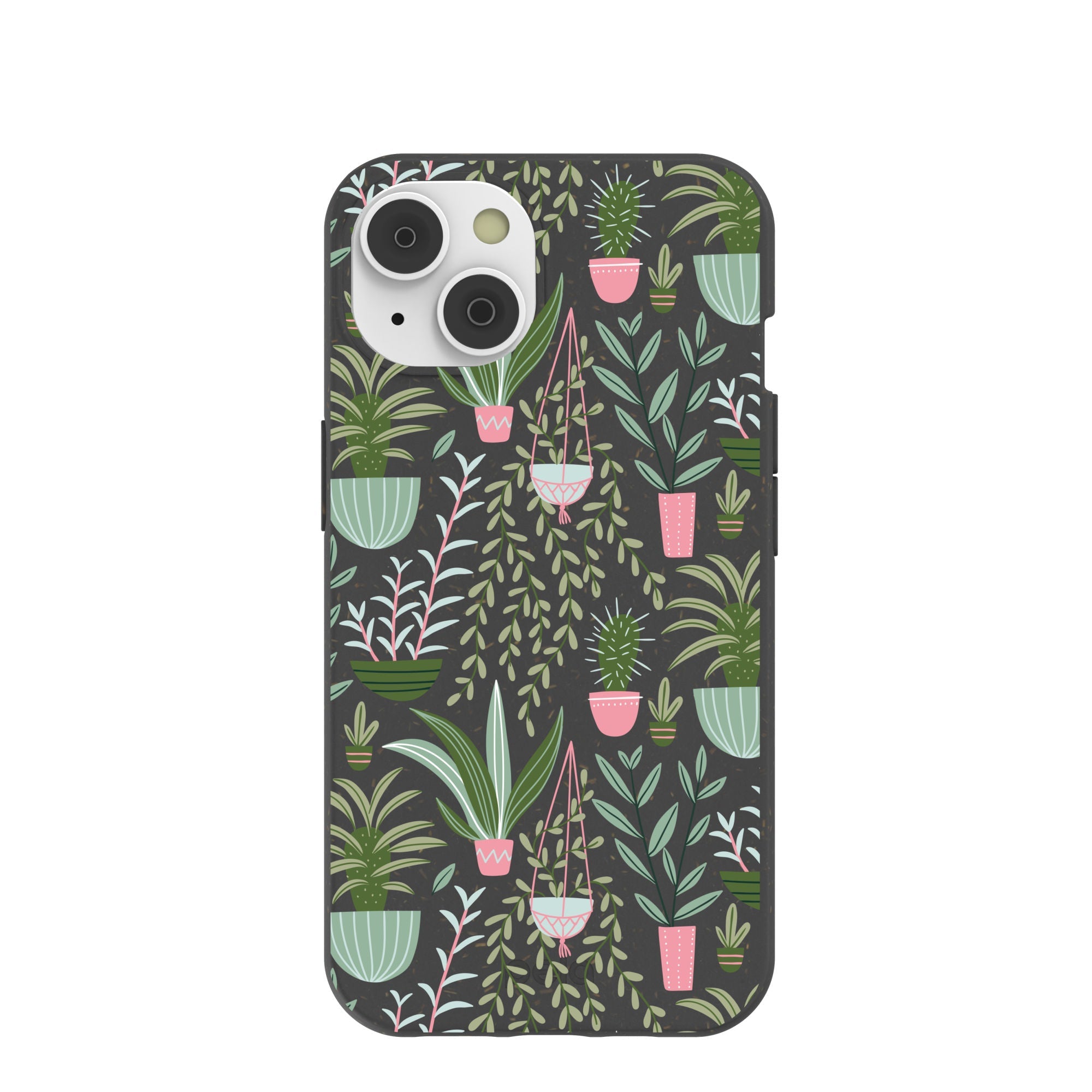 Black Indoor Garden iPhone 14/16e Case Refurbished - Pela Case refurbished available on Cerqular