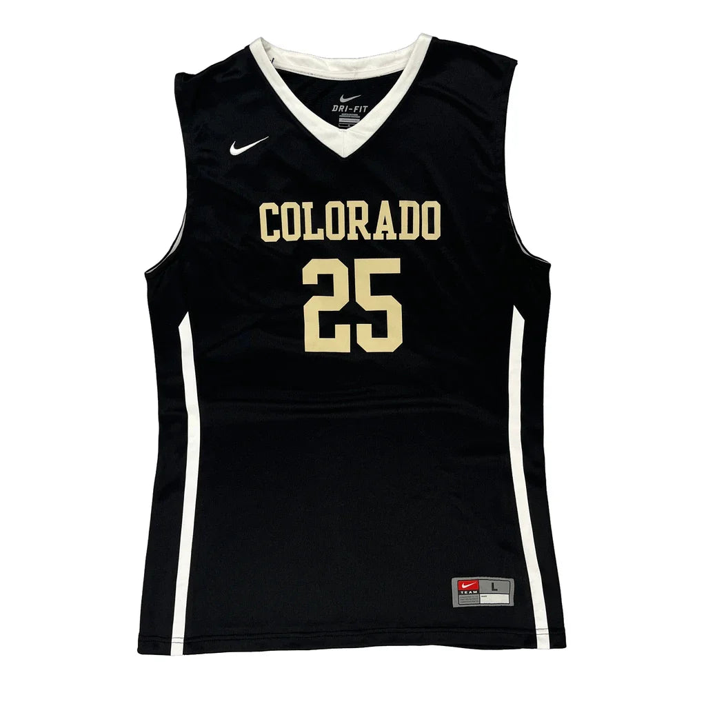 Colorado Nike Jersey - Large Black Polyester Refurbished - Thrifted (note: this is a term often used to describe second- refurbished available on Cerqular
