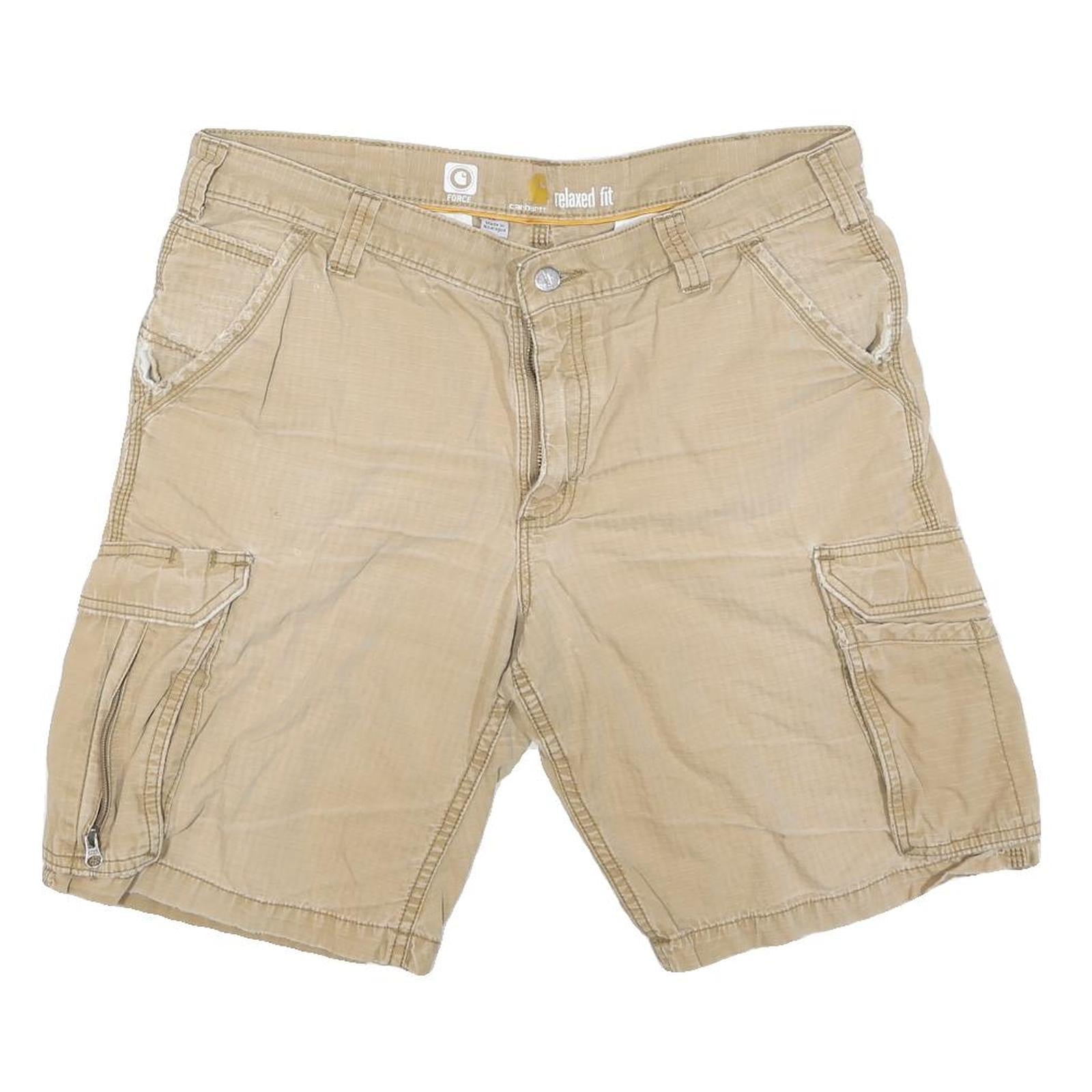 CARHARTT Mens Shorts Beige Casual Cargo Relaxed Fit L W36 Durable Cotton Blend Refurbished - N/A refurbished available on Cerqular