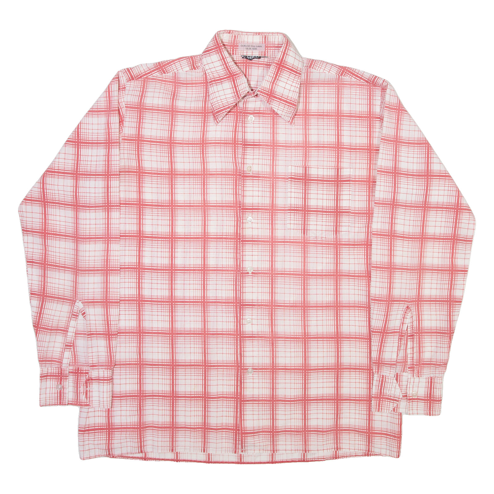 NETTELSTROTH Mens Shirt Red Check Long Sleeve M Refurbished - N/A refurbished available on Cerqular