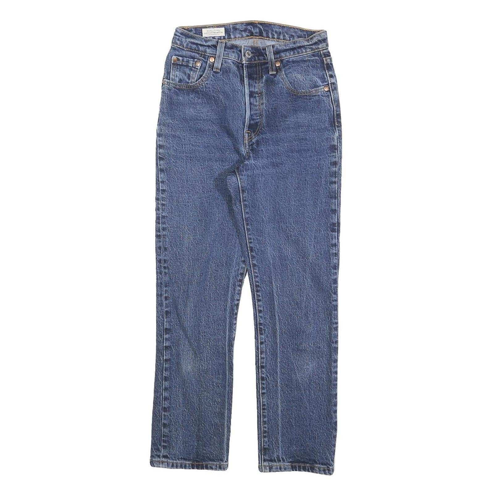 LEVI'S 501 Womens Jeans Blue Regular Straight Denim Medium W23 L26 Classic Fit Refurbished - N/A refurbished available on Cerqular