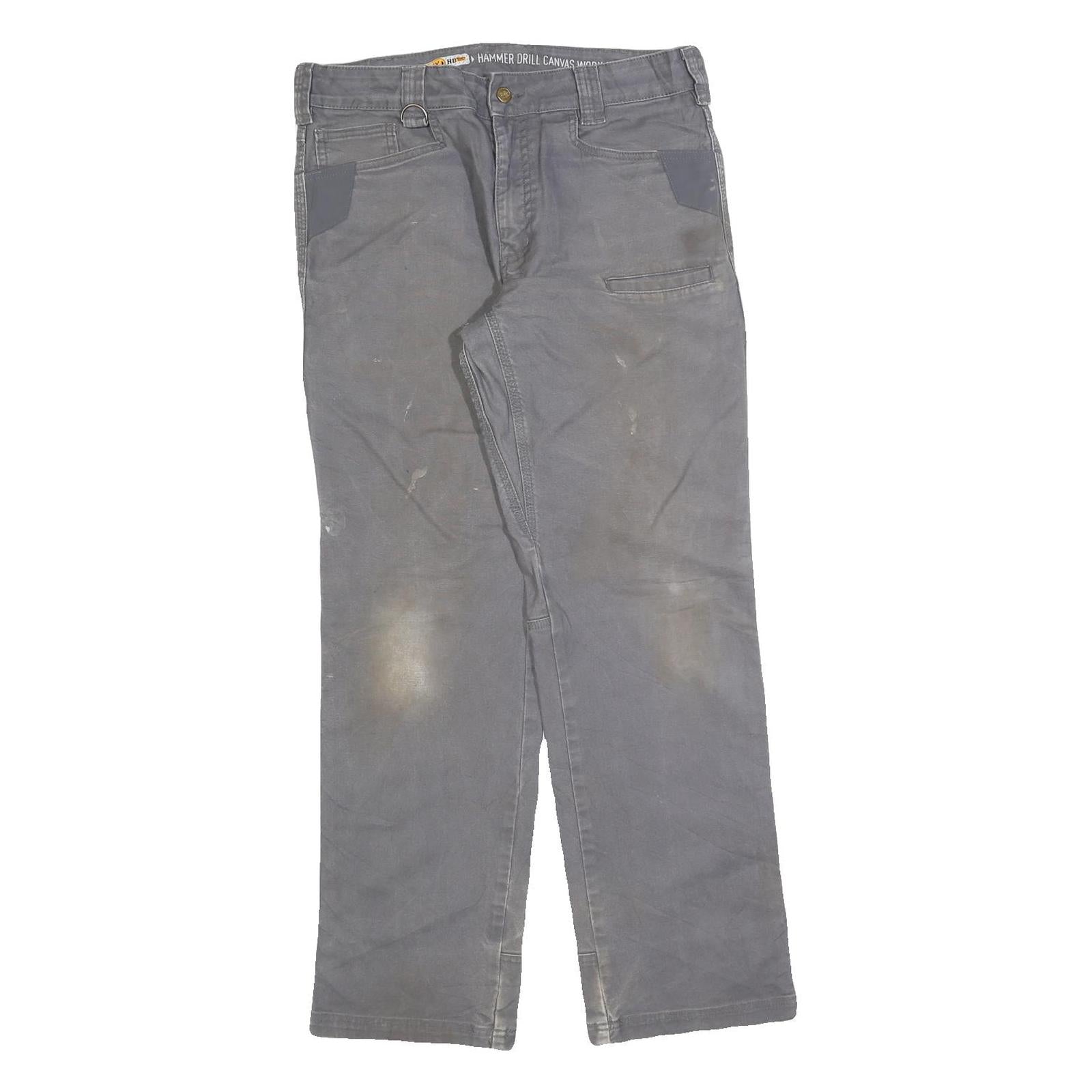 CARHARTT Mens Regular Fit Grey Denim Regular Leg W34 L32 Workwear Zip Closure Refurbished - N/A refurbished available on Cerqular