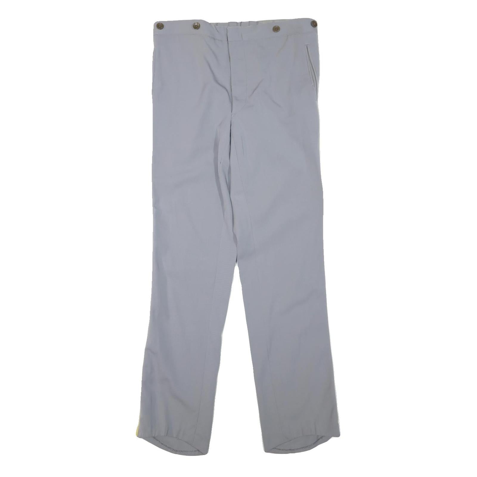 Buy Mens Grey & Yellow Polyester Blend Straight Leg Trousers W32 L33 Regular Fit Zip Refurbished - $20.79 Mens Grey & Yellow Polyester Blend Straight Leg Trousers W32 L33 Regular Fit Zip Refurbished - N/A refurbished available on Cerqular