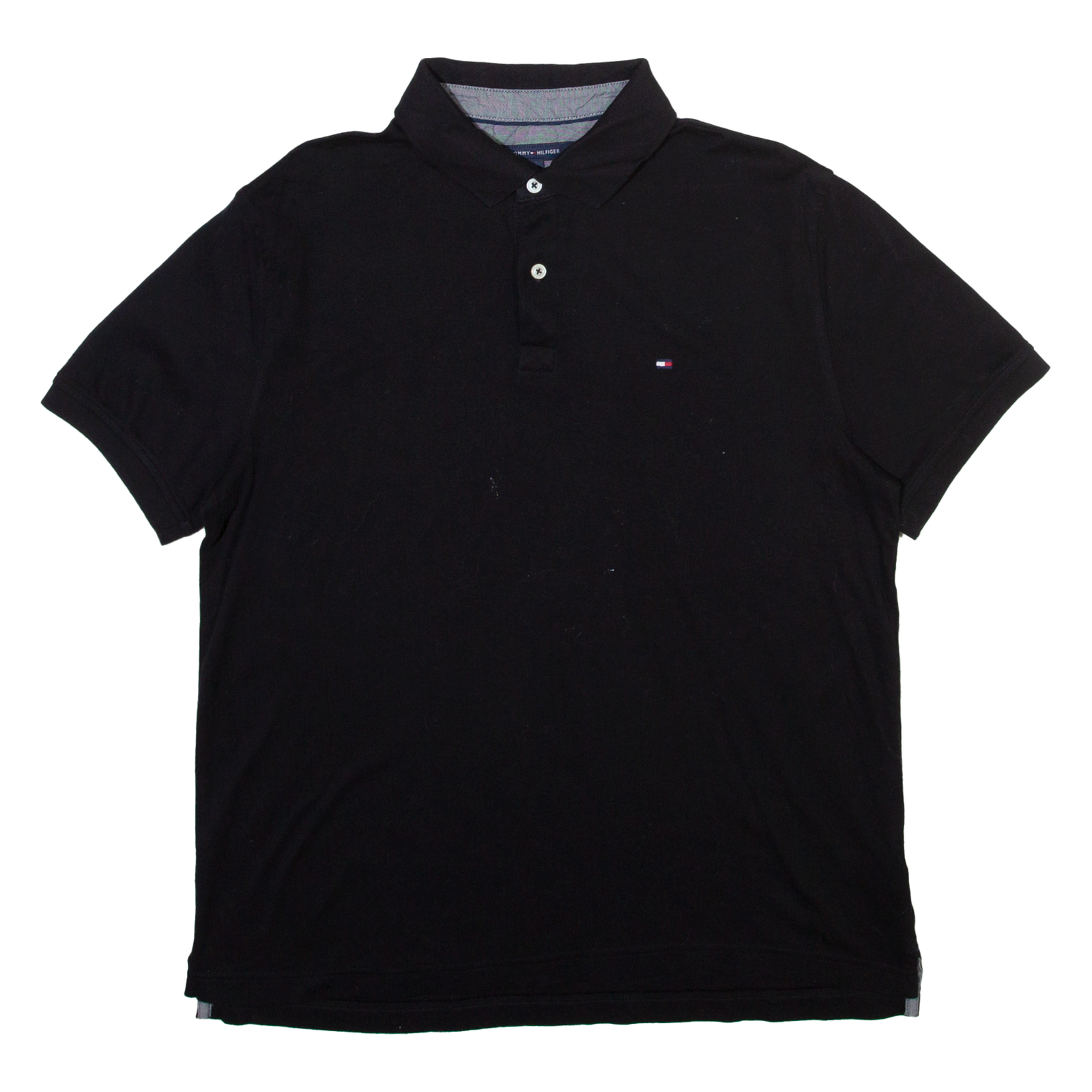 TOMMY HILFIGER Mens Polo Shirt Black L Refurbished - N/A refurbished available on Cerqular