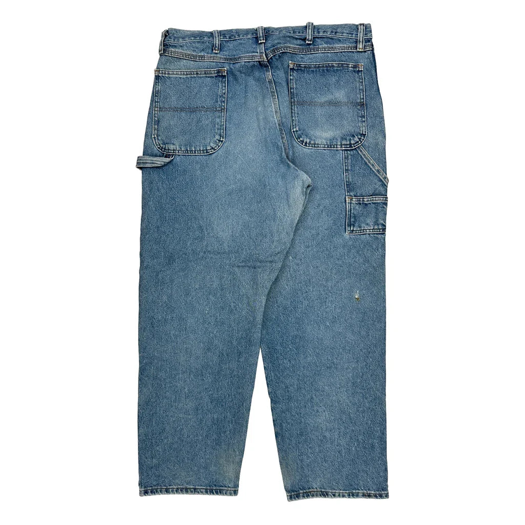 Wrangler Carpenter Jeans - 38W 32L Blue Cotton Refurbished - Thrifted (note: this is a term often used to describe second- refurbished available on Cerqular