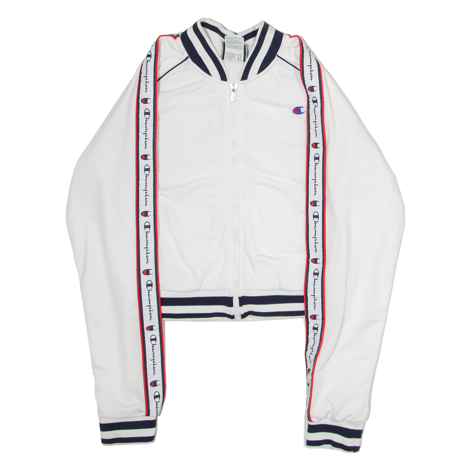 CHAMPION Cropped Womens Track Jacket White S Refurbished - N/A refurbished available on Cerqular