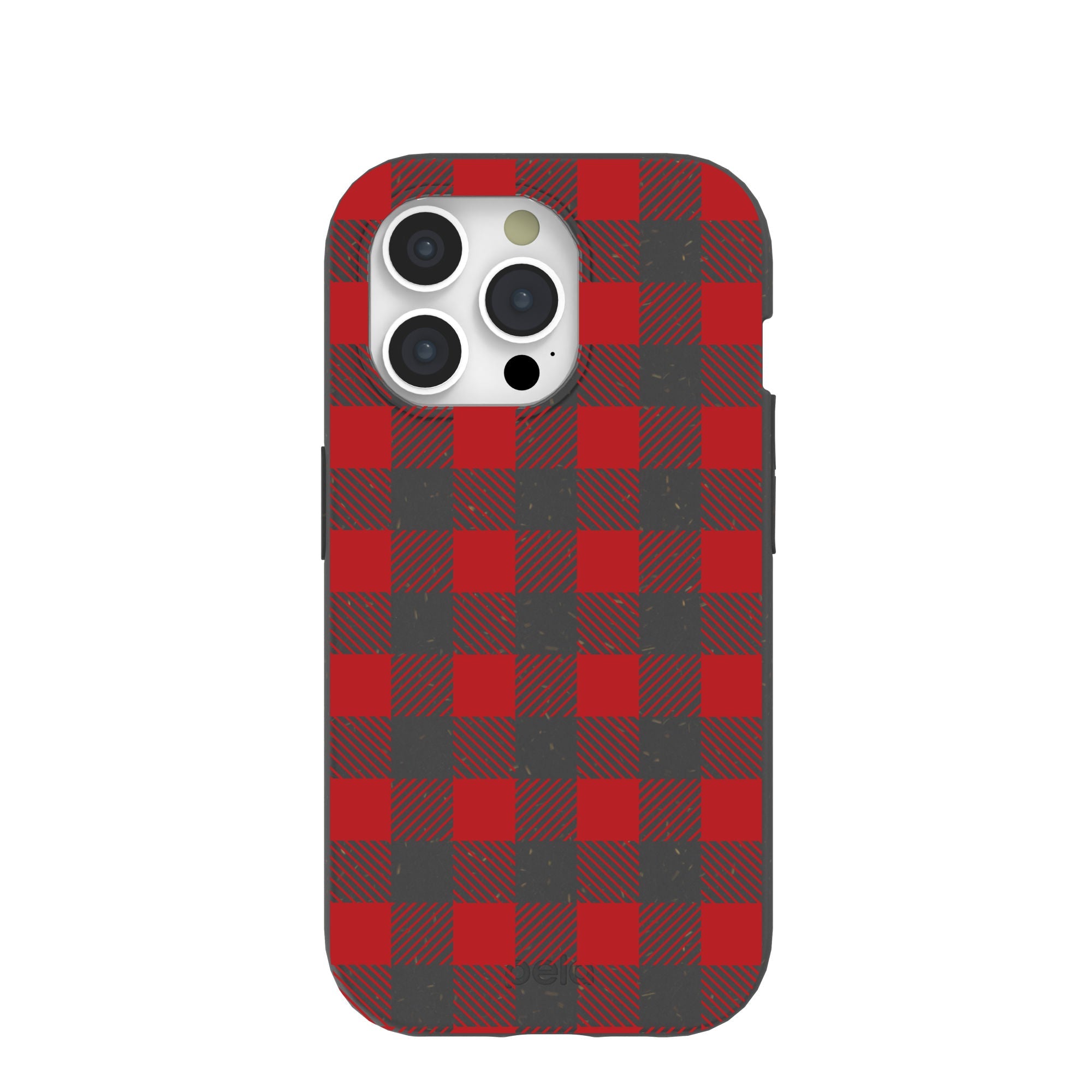 Black Flannel iPhone 15 Pro Case Refurbished - Pela Case refurbished available on Cerqular