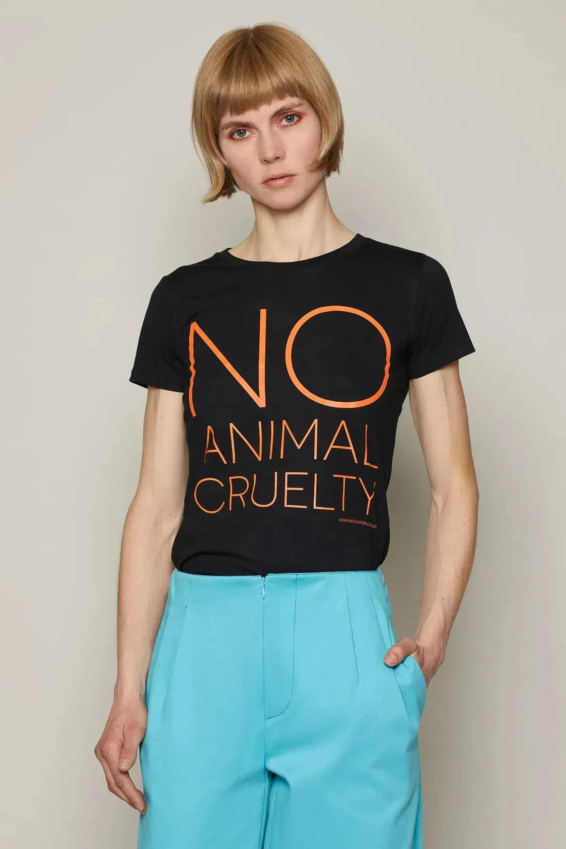 No Animal Cruelty T-Shirt (Black) | size: L Refurbished - N/A refurbished available on Cerqular